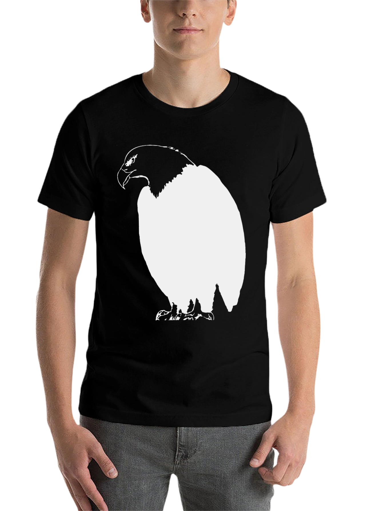 Black Eagle Graphic Black T-Shirt view 7