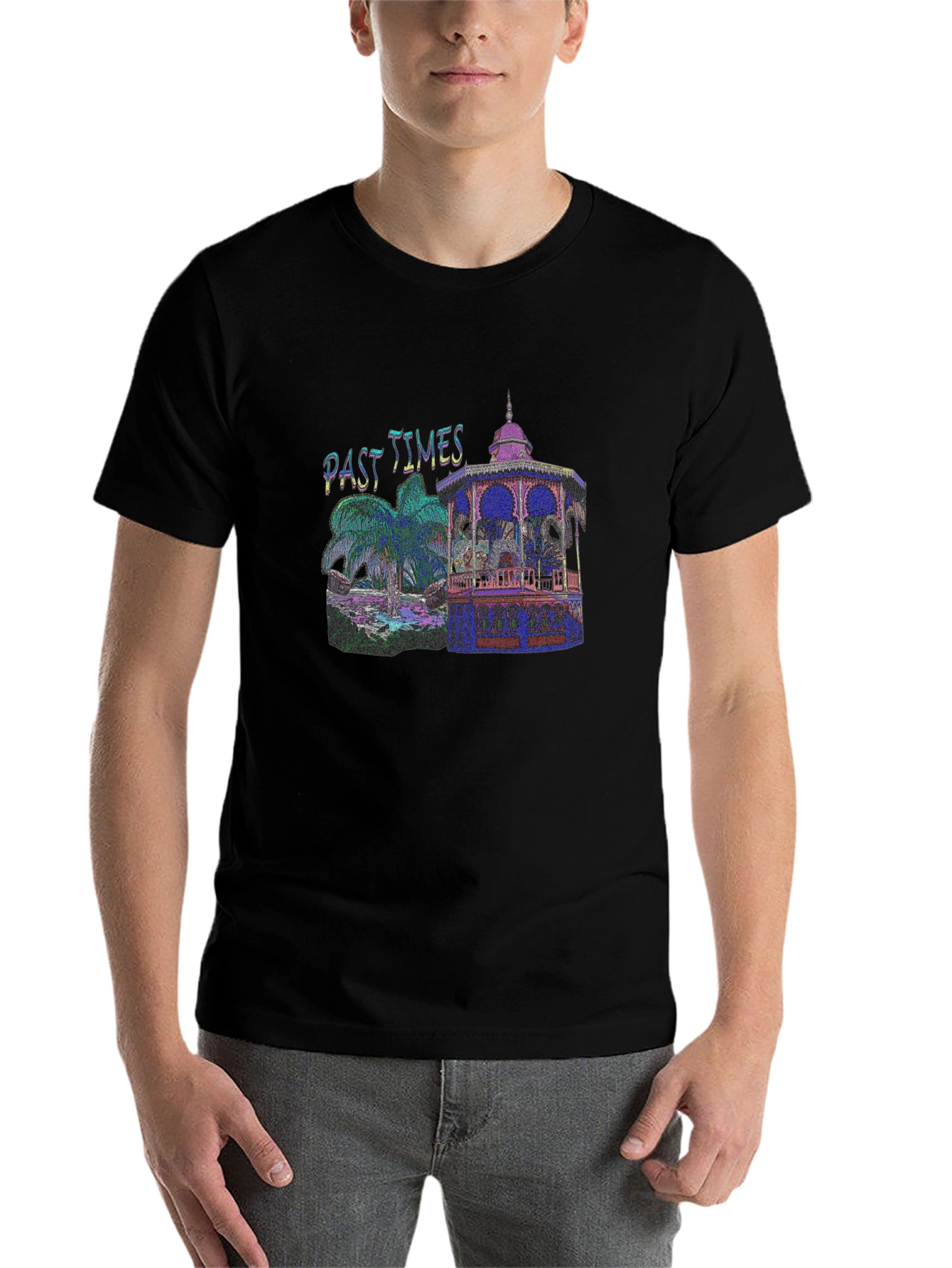 Black Past Times Retro T-Shirt view 7
