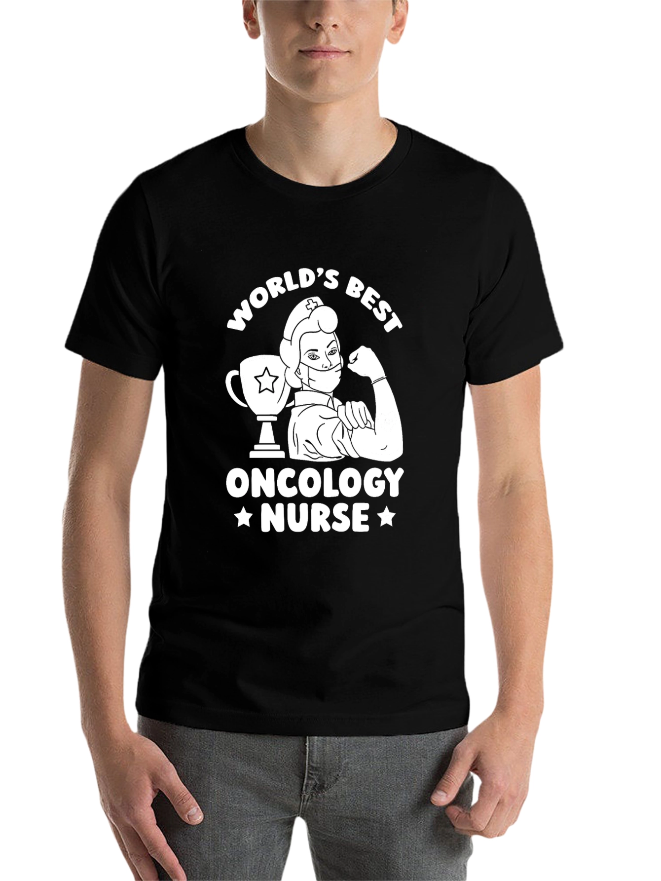 Black World's Best Oncology Nurse T-Shirt view 7