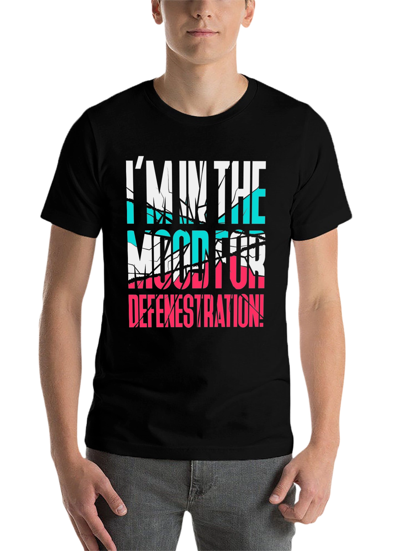 Black Defenestration Humor Tee view 7