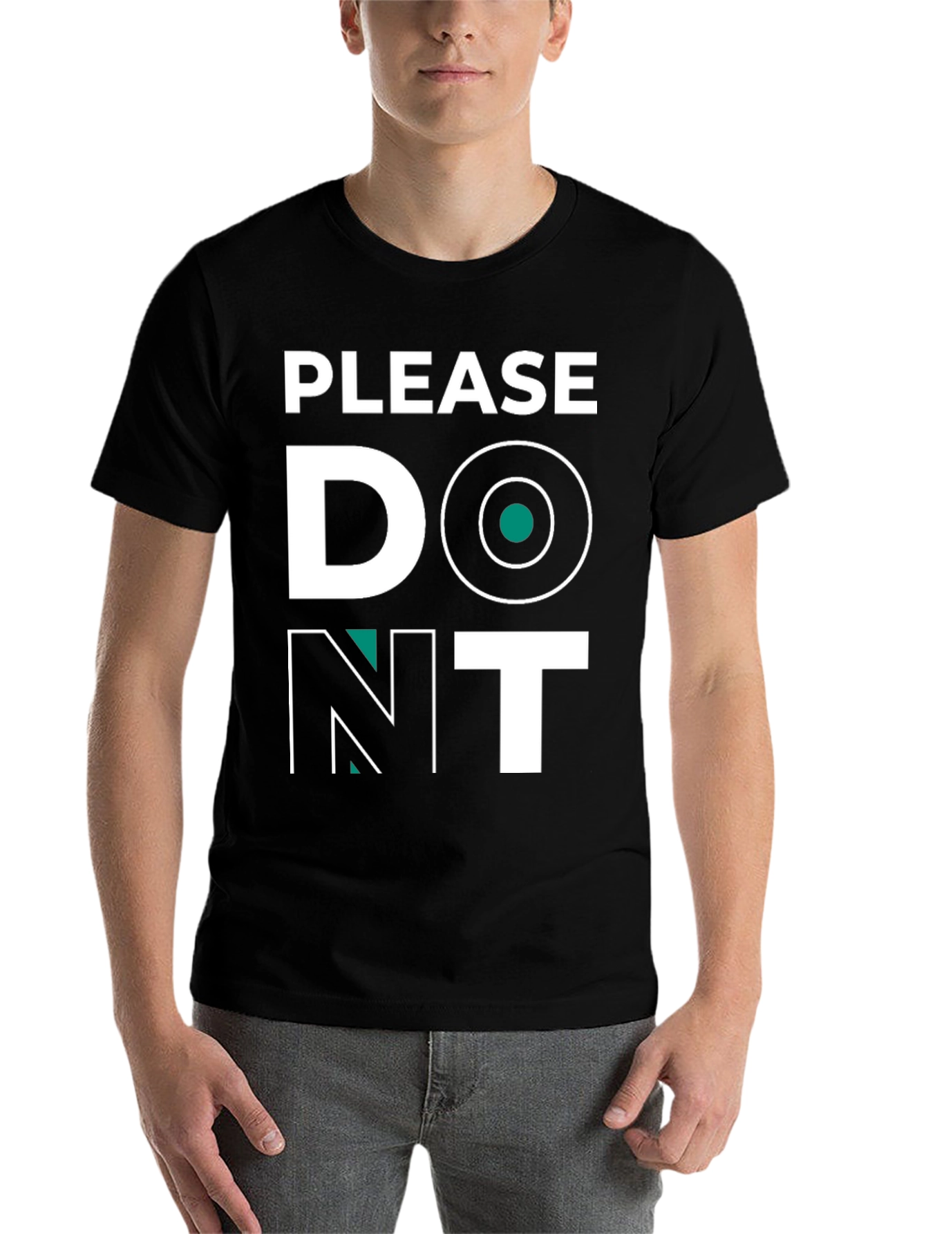 Black Please Don't T-Shirt - Funny Graphic Tee view 7