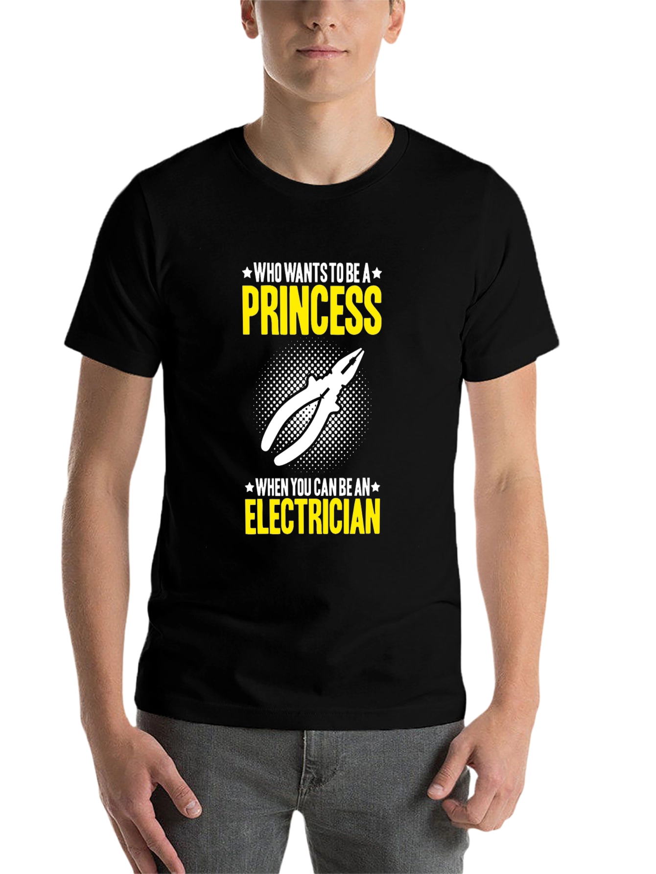 Black Electrician Princess T-Shirt view 7