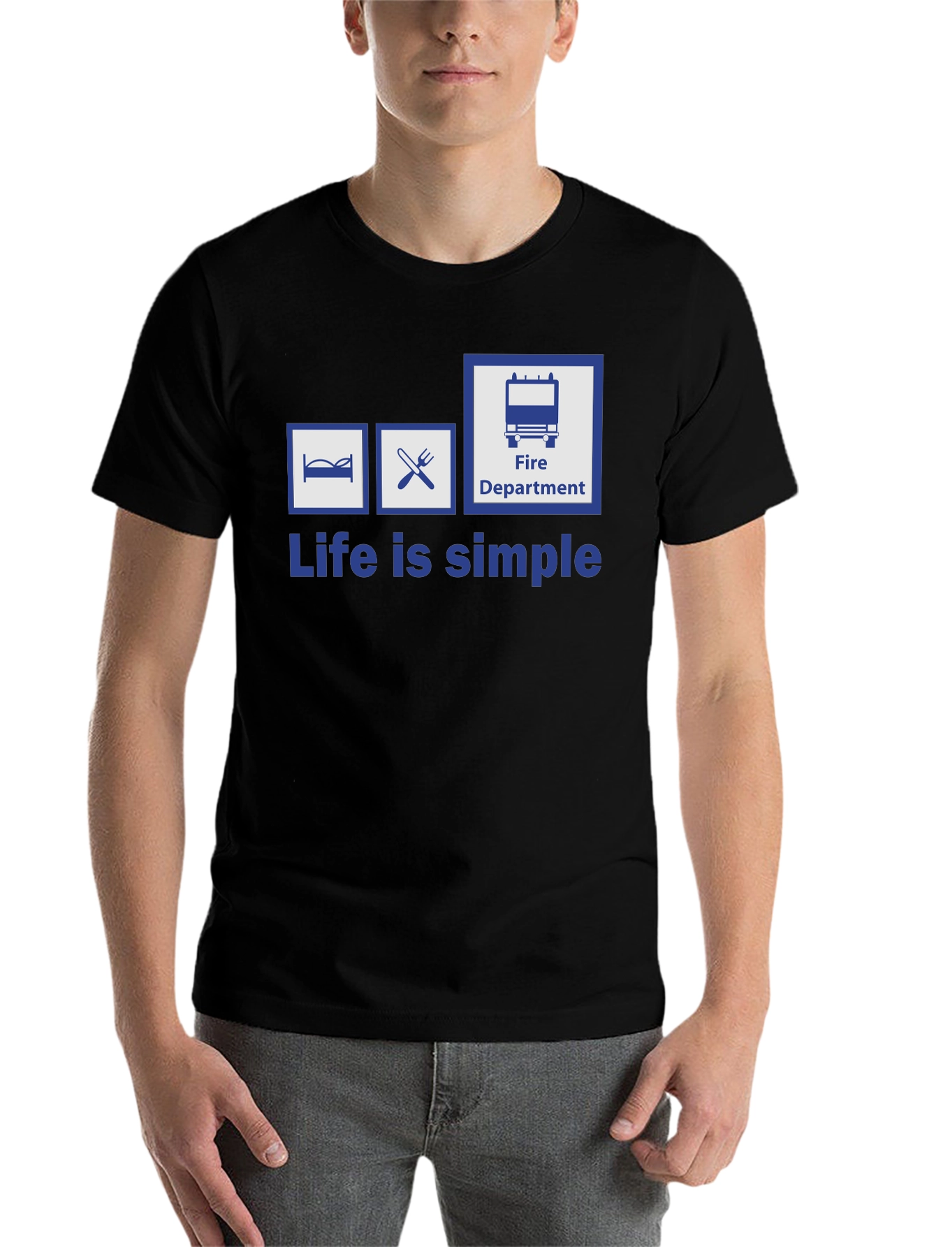 Black Life is Simple Firefighter T-Shirt view 7