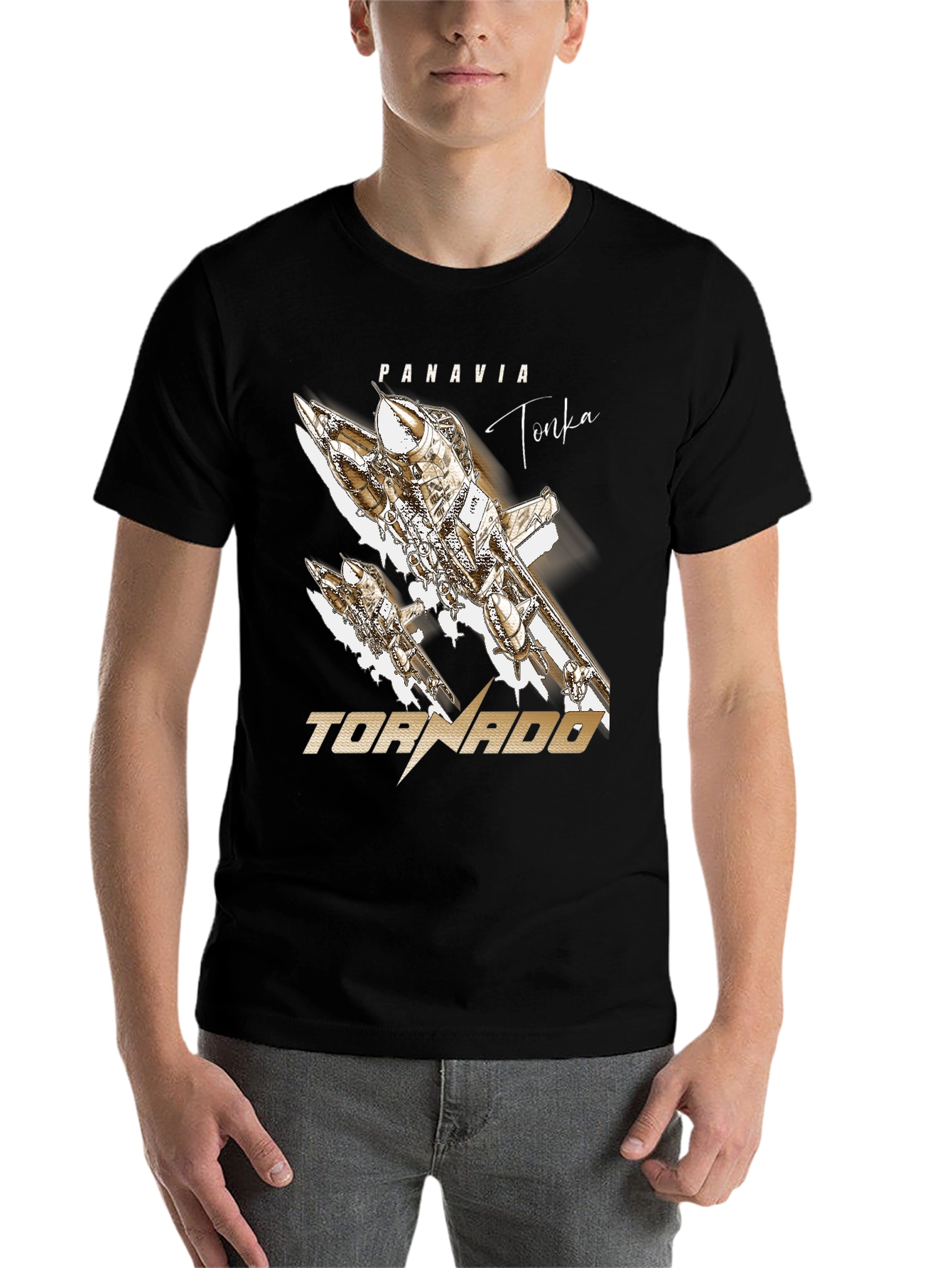 Black Panavia Tornado Graphic T-Shirt view 7