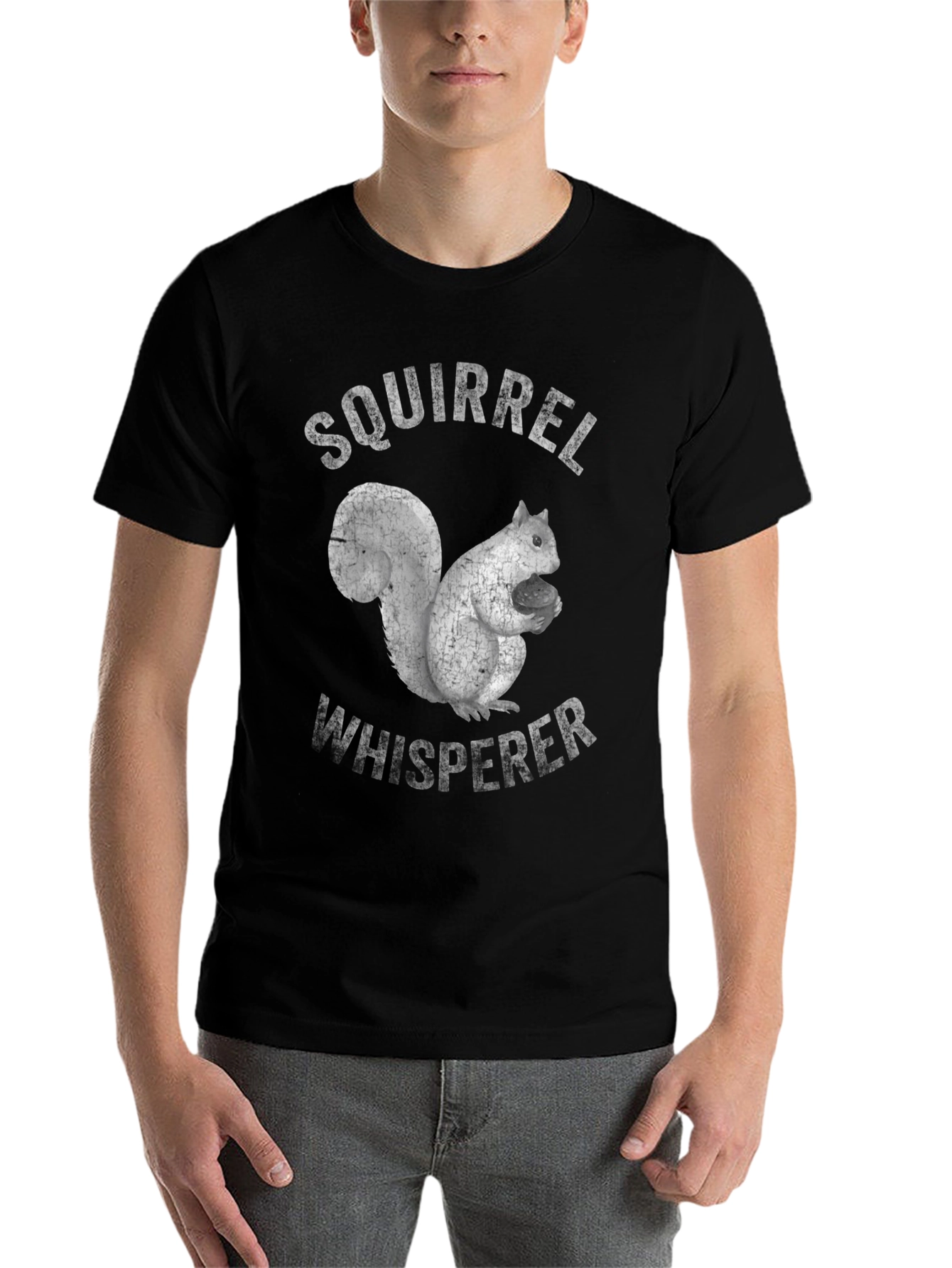 Black Squirrel Whisperer T-Shirt - Funny Animal Tee view 7