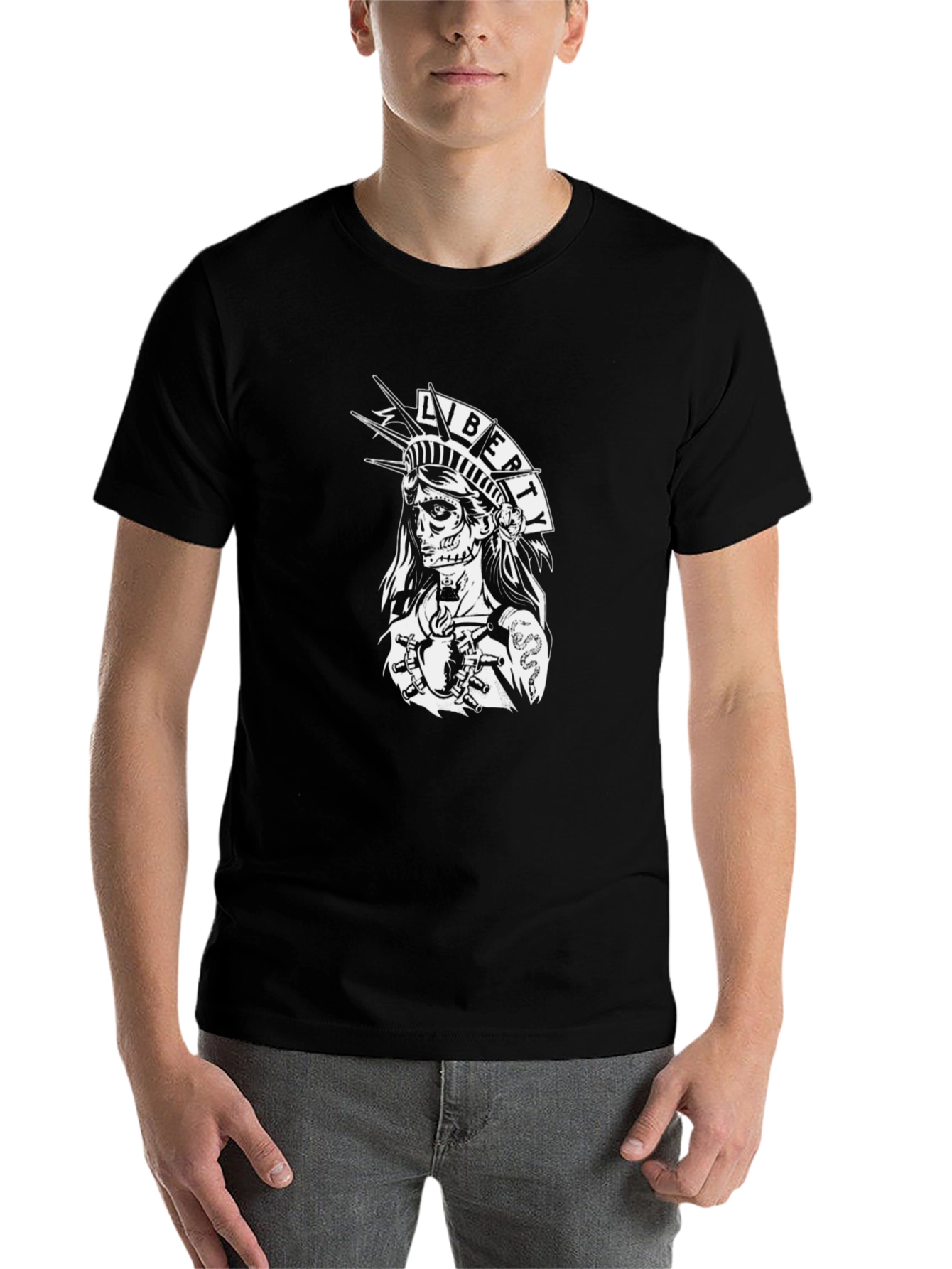 Liberty Sugar Skull T-Shirt - Black - 7