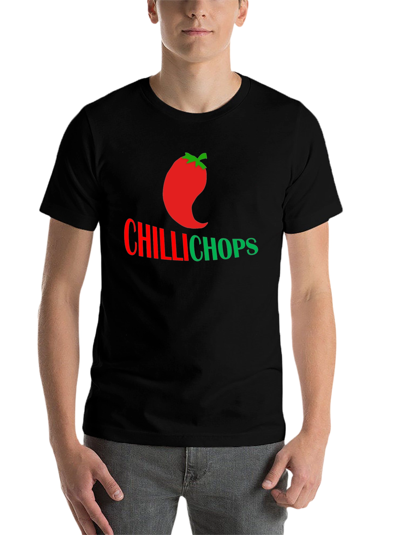 Black Chilli Chops Graphic T-Shirt - Spicy Style view 7