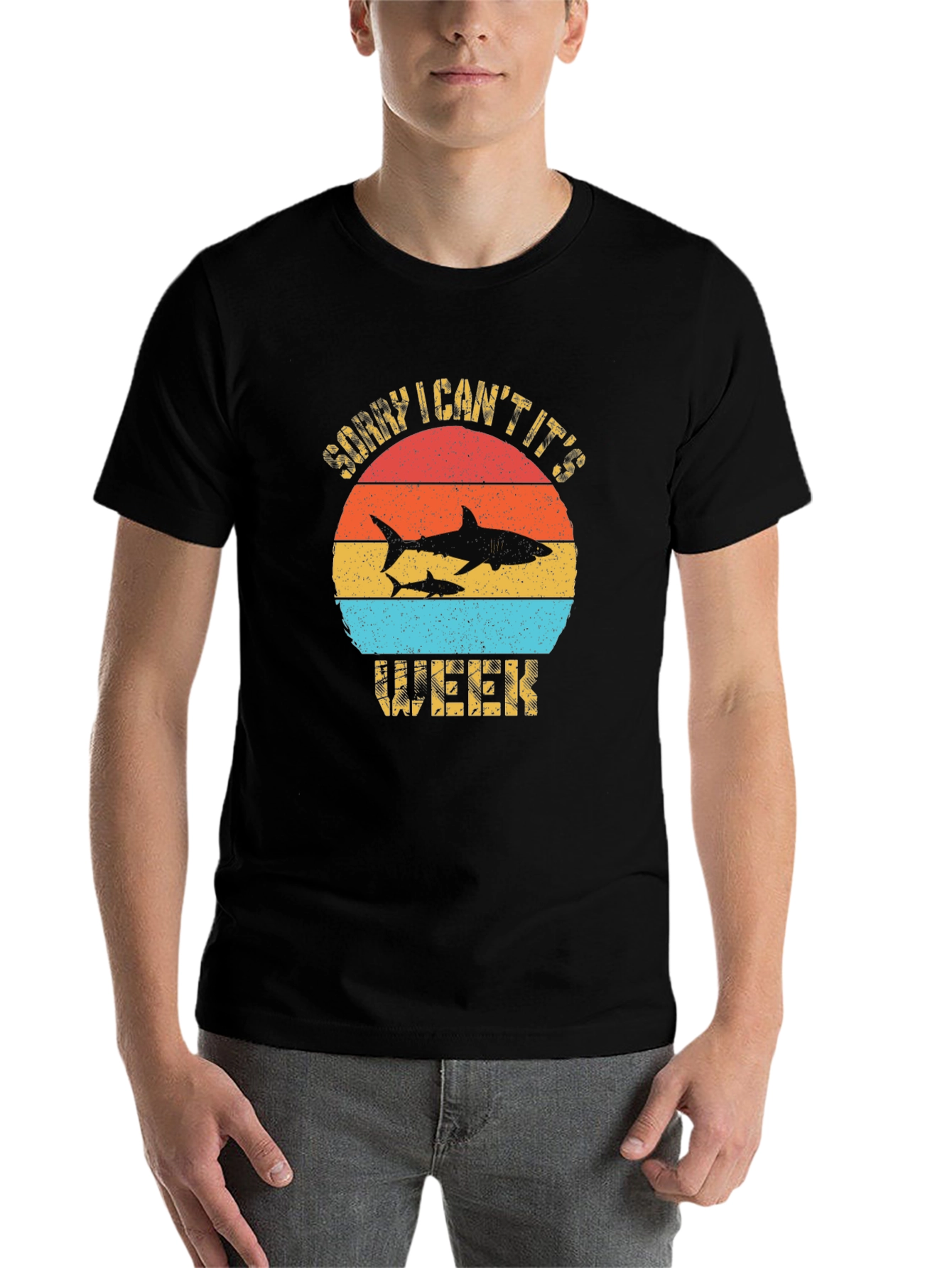 Black Shark Week T-Shirt Retro Graphic Tee view 7