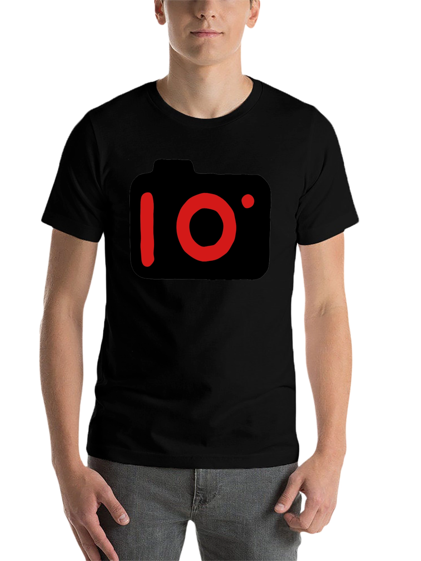 Black Camera Graphic Black T-Shirt view 7