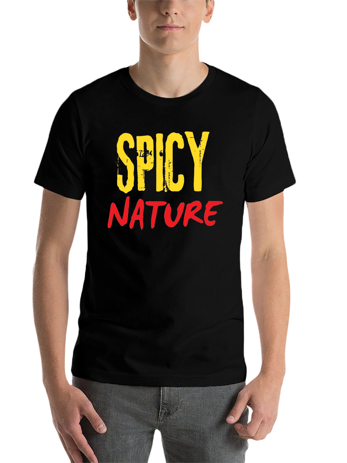 Black Spicy Nature Black Graphic Tee view 7