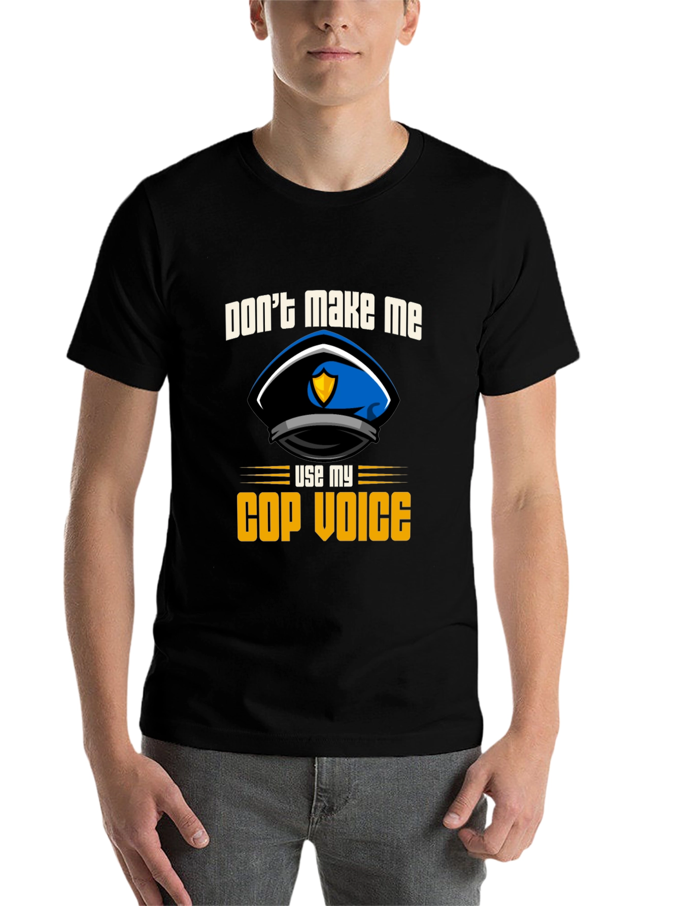 Black Don't Make Me Use My Cop Voice T-Shirt view 7