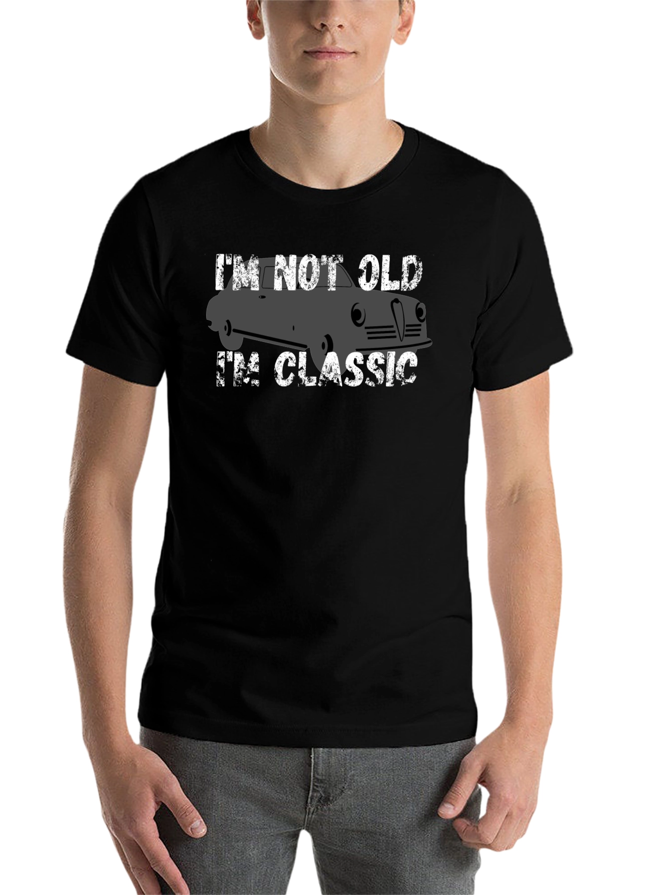 Black I'm Not Old I'm Classic Car T-Shirt view 7