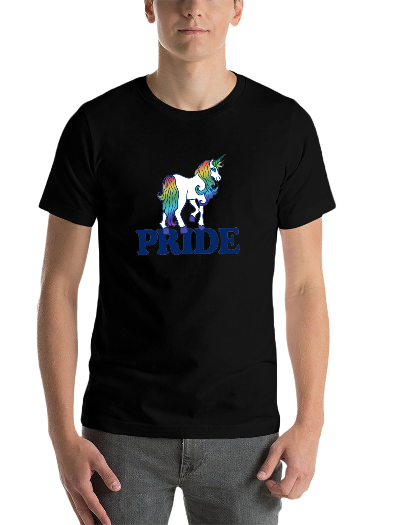Black Pride Unicorn Graphic Tee - Black T-Shirt view 7