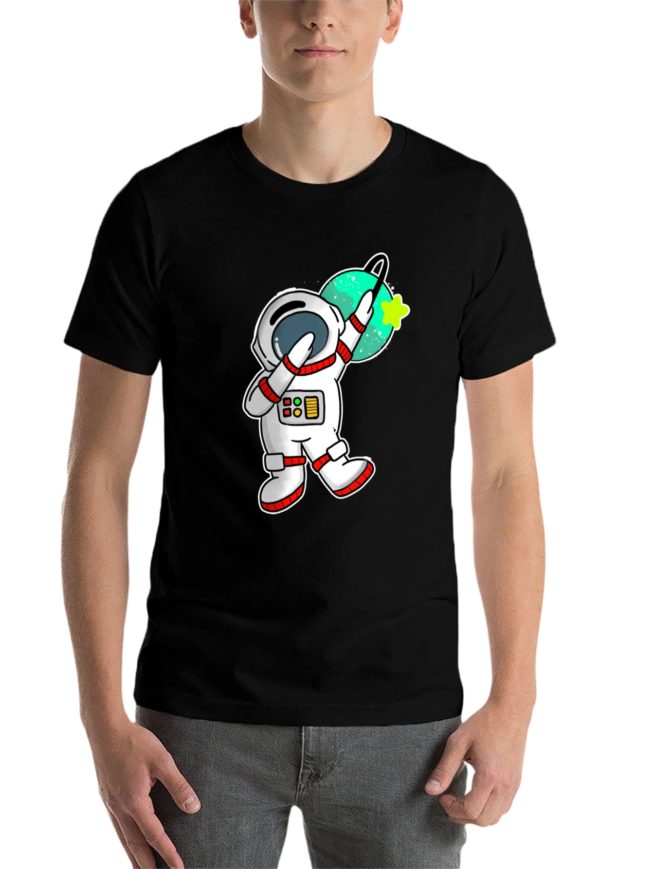 Black Astronaut Dab T-Shirt - Space Fun! view 7