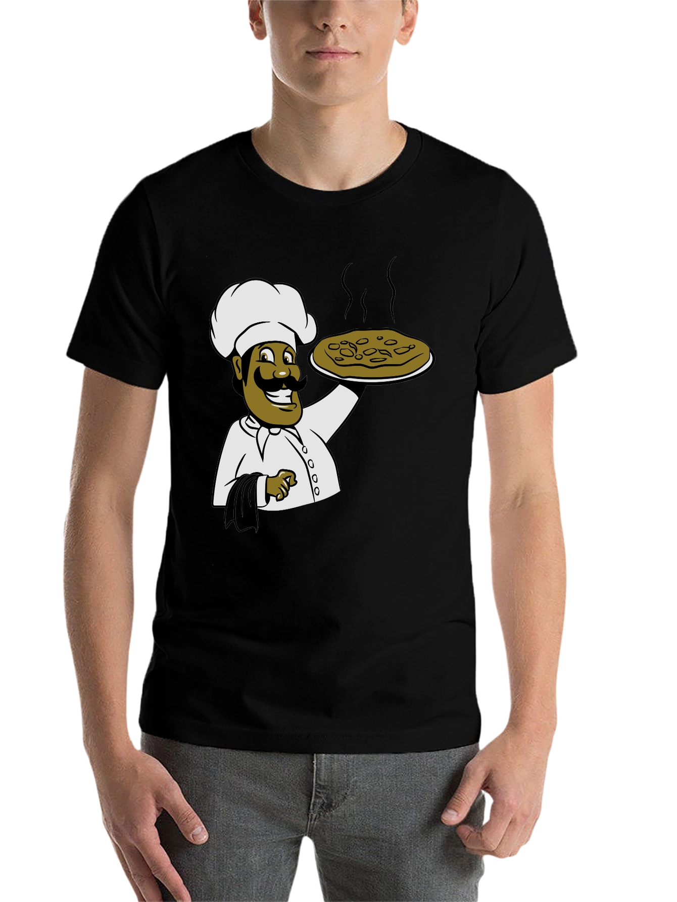 Black Chef Graphic T-Shirt - Unisex Black Tee view 7