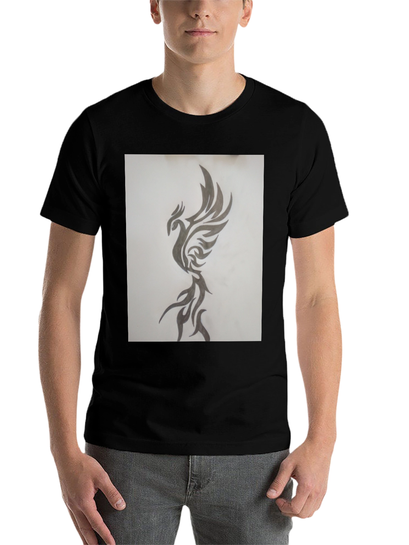 Black Phoenix Graphic Black T-Shirt view 7