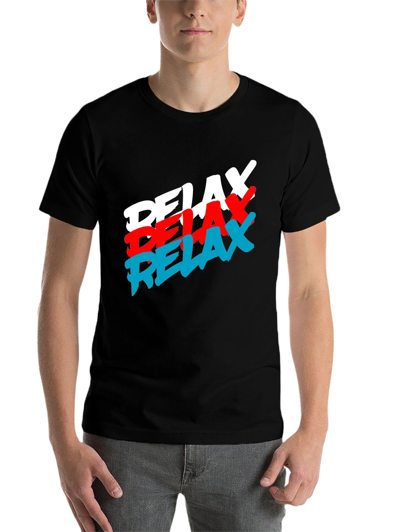 Black Relax Graphic Tee - Casual Comfort view 7