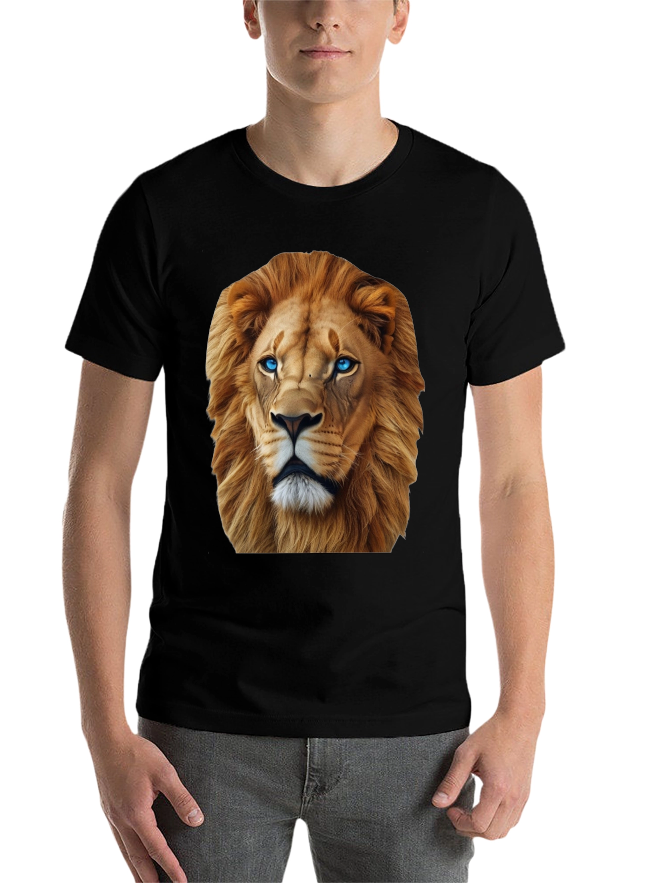 Black Lion Graphic Tee - Bold Animal Print view 7