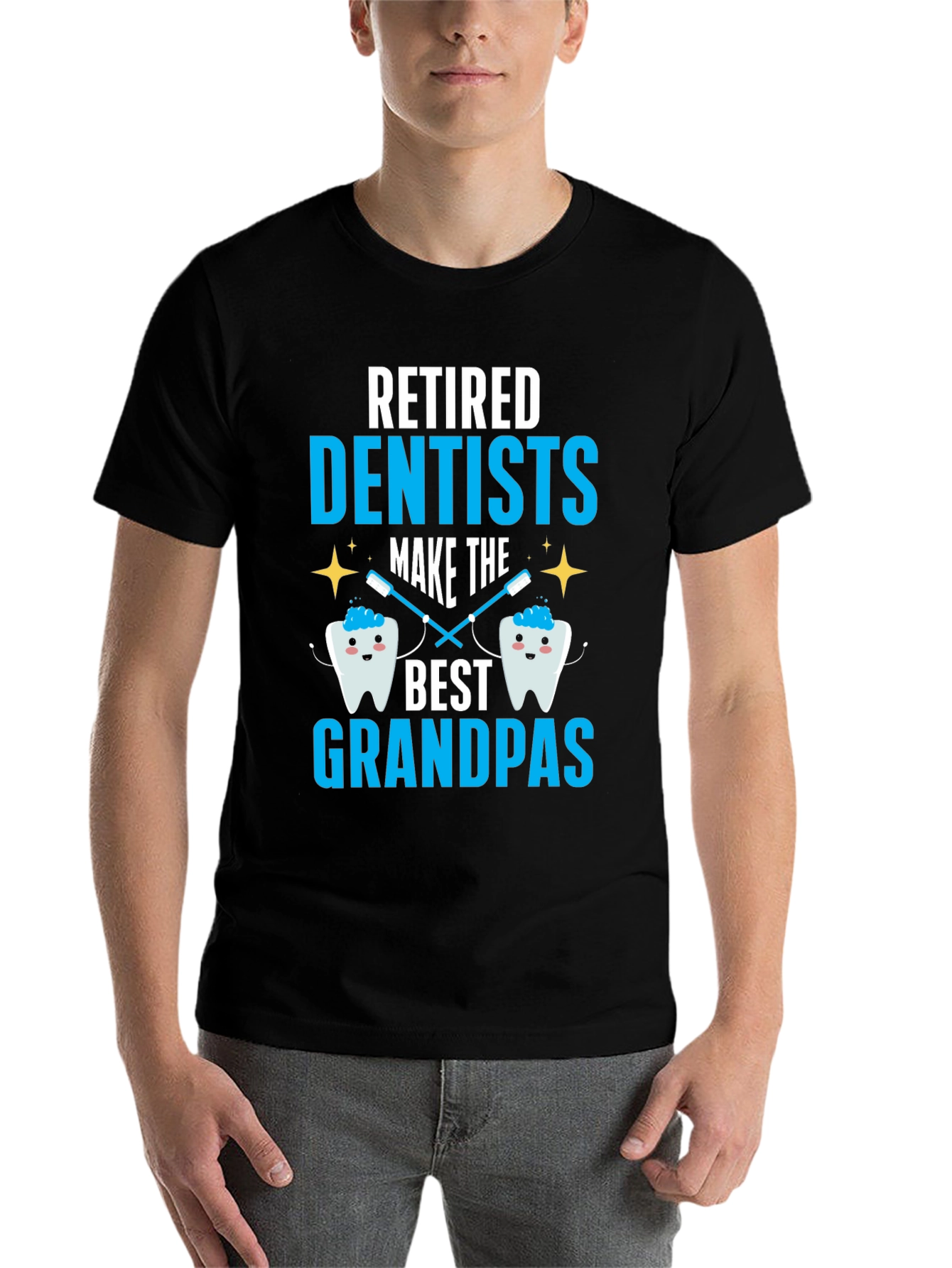 Black Retired Dentist Grandpas T-Shirt view 7