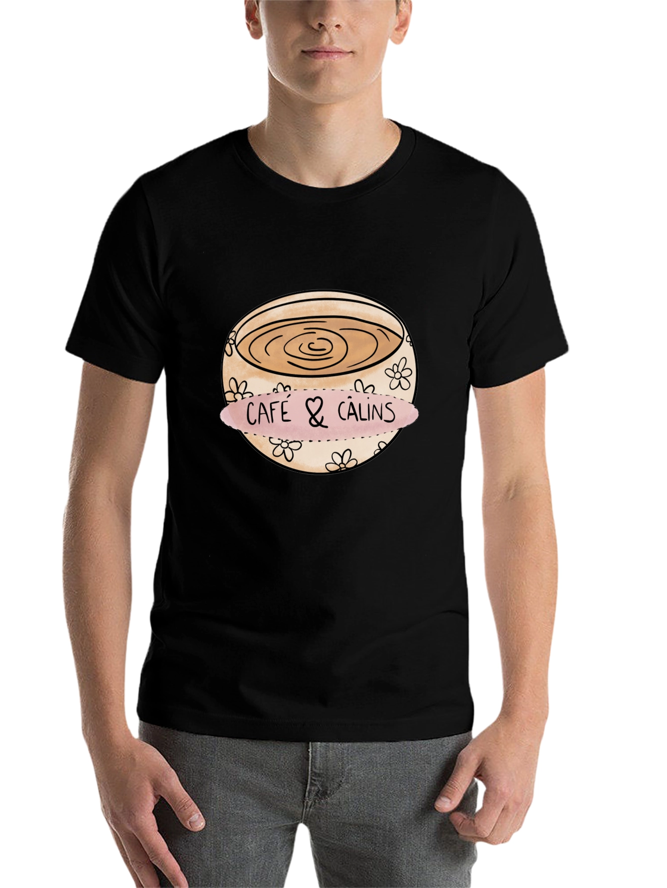 Cafe & Calins Graphic Tee - Coffee Lover's Comfort - 7