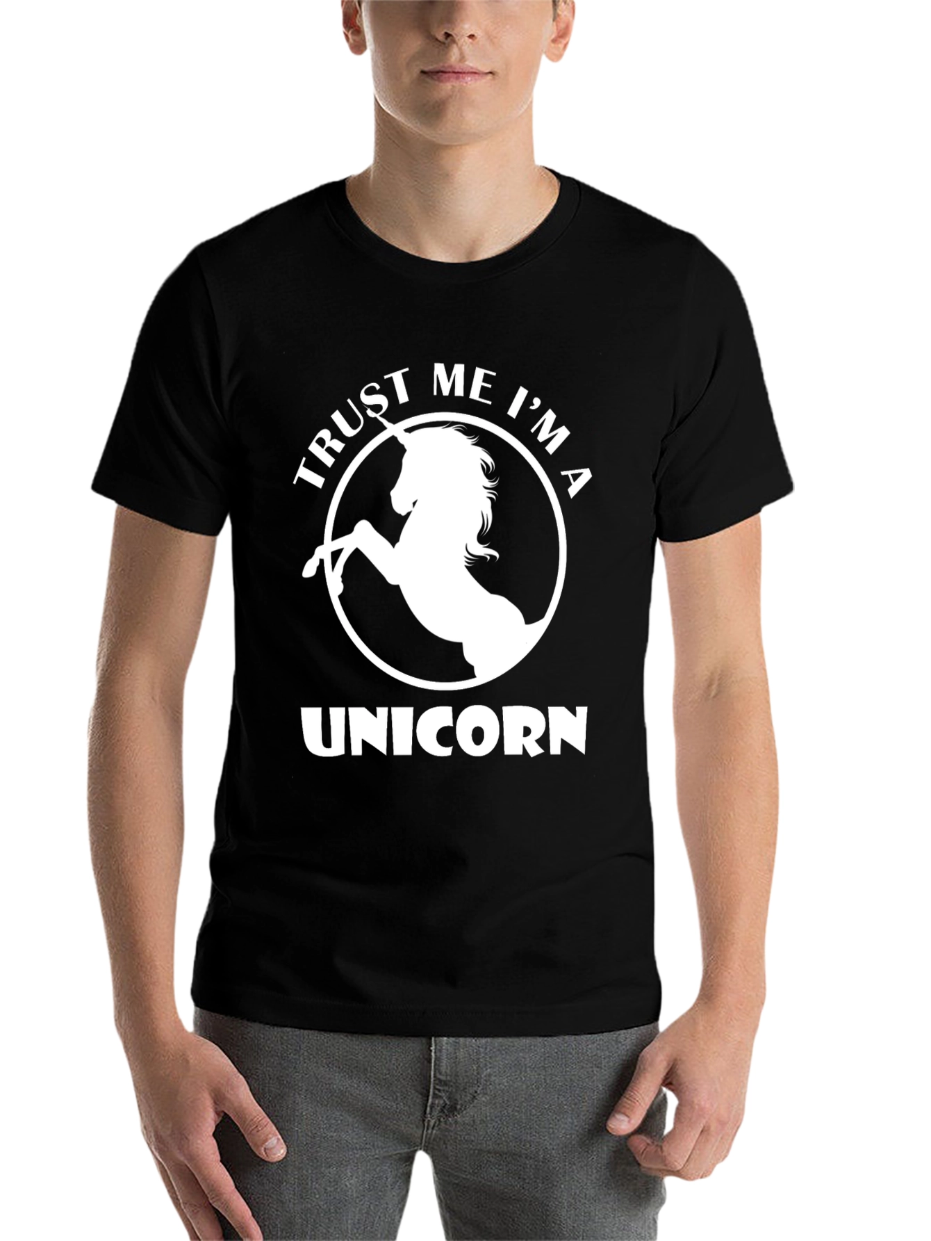 Black Trust Me I'm A Unicorn T-Shirt - Black view 7
