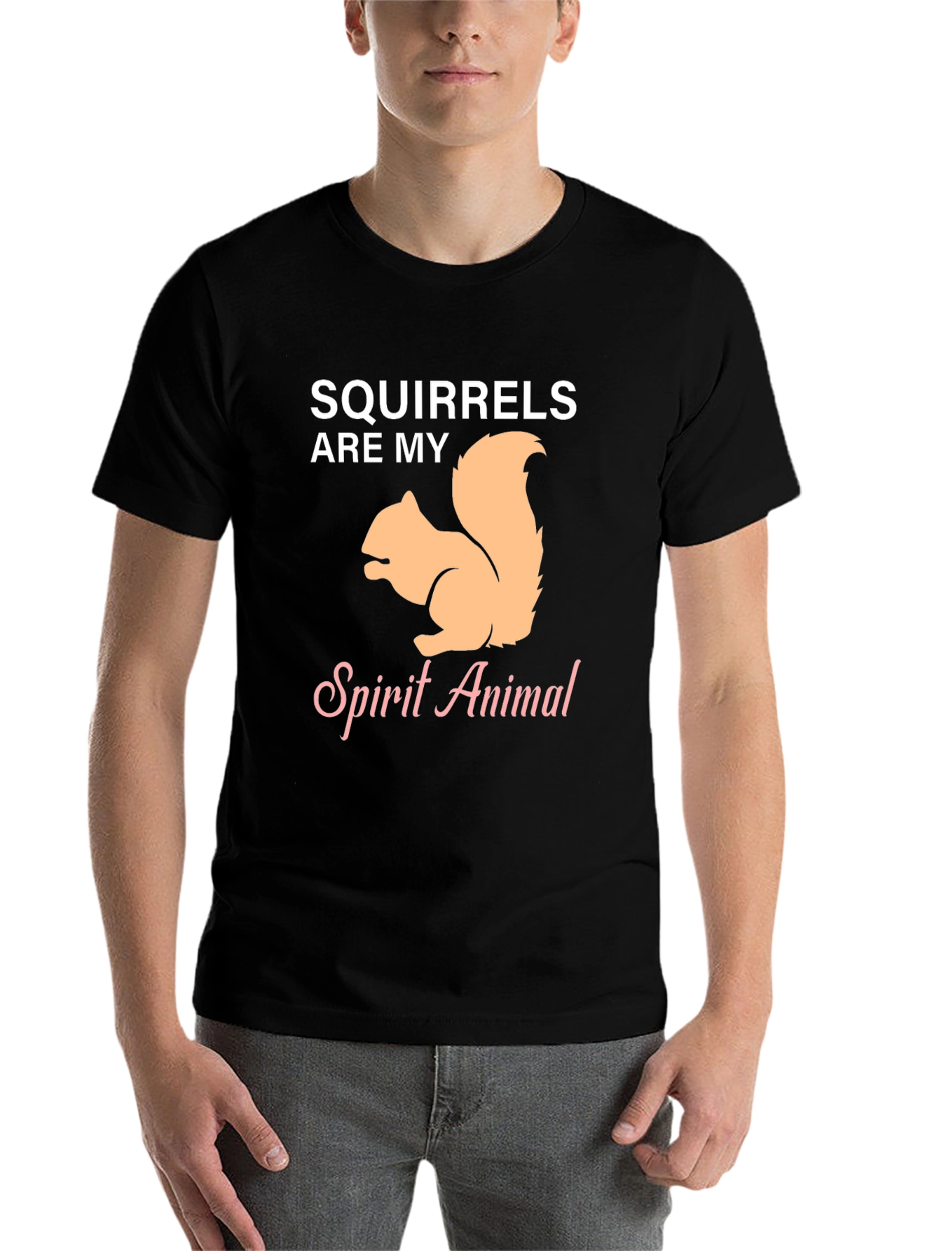 Black Squirrels Are My Spirit Animal Graphic T-Shirt view 7