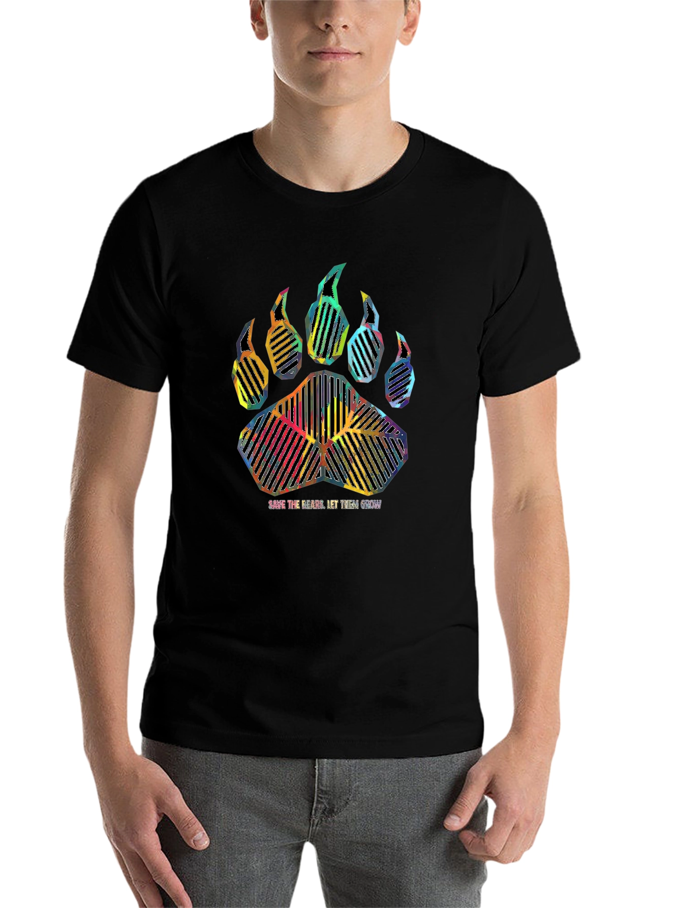 Black Save the Bears Graphic T-Shirt view 7