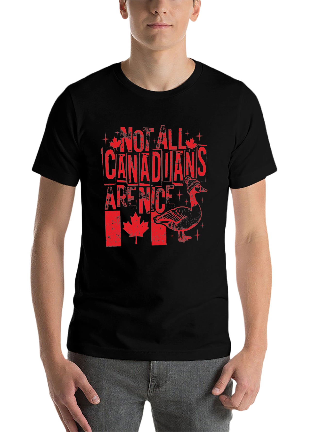 Black Funny Not All Canadians Are Nice T-Shirt view 7