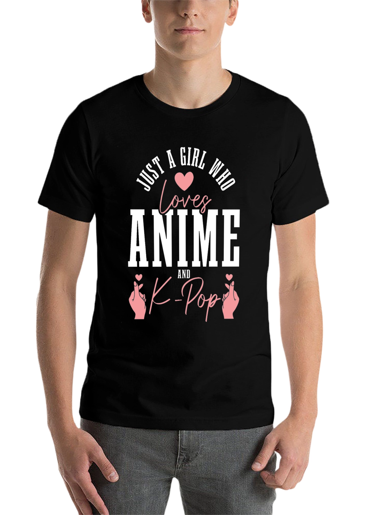 Black Anime & K-Pop Lover T-Shirt view 7