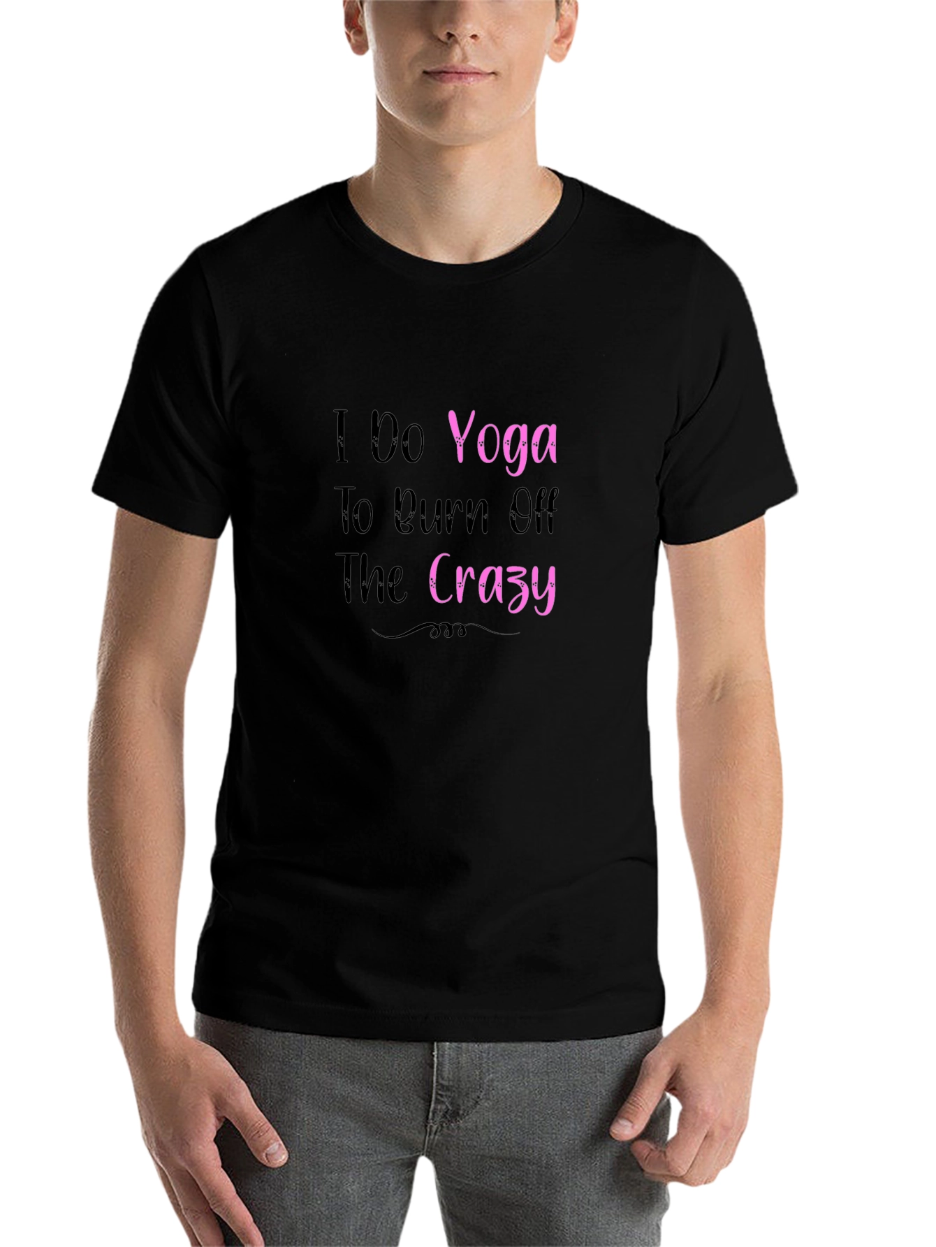 Black Yoga Burn Crazy T-Shirt view 7