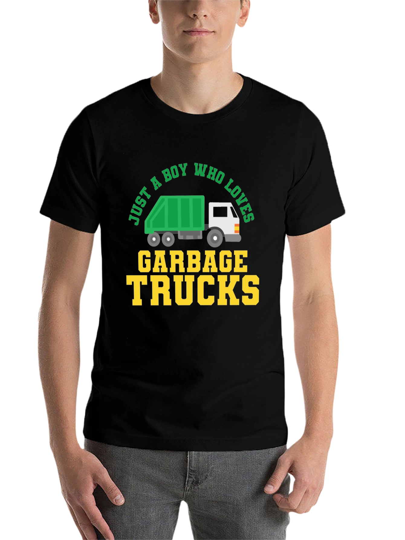 Boy Who Loves Garbage Trucks Graphic Tee - 7