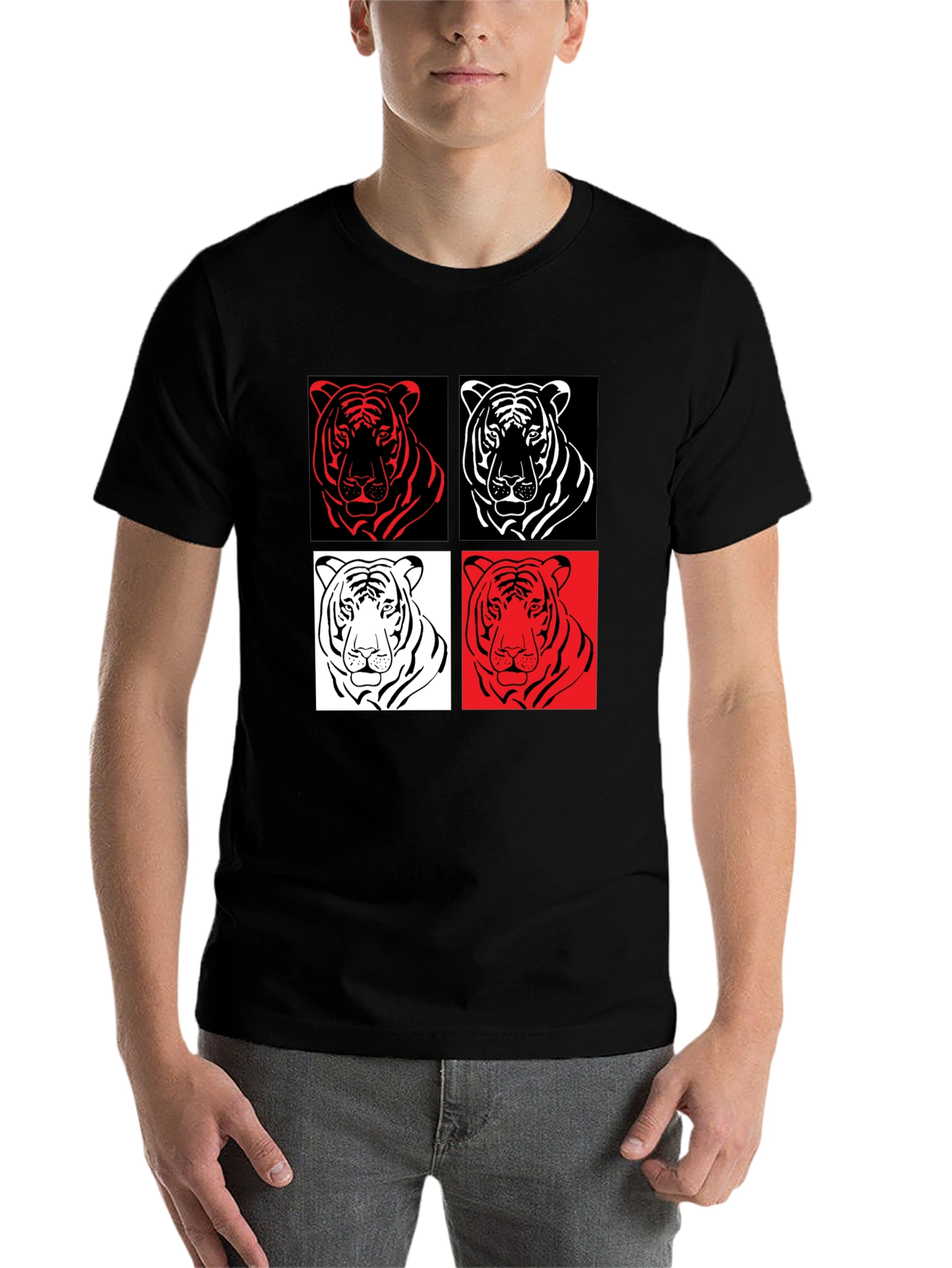 Black Tiger Pop Art Graphic Tee - Unisex Style view 7