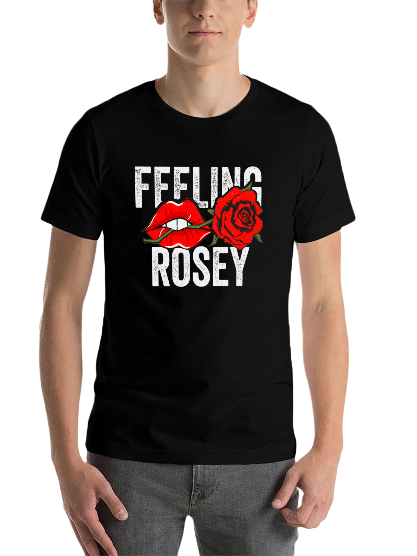 Black Feeling Rosey Graphic Tee view 7