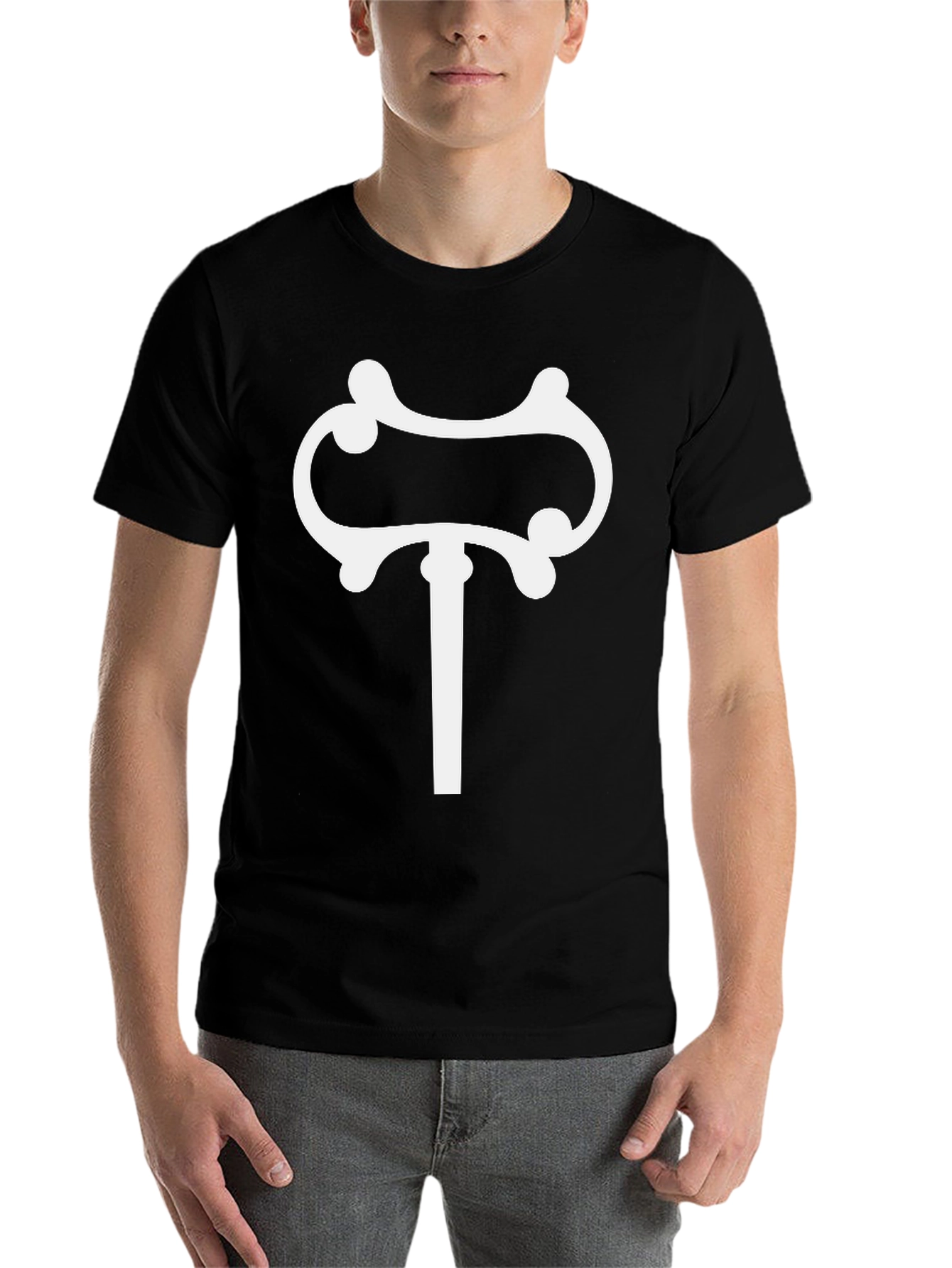 Black Unique Symbol Graphic T-Shirt - Black view 7