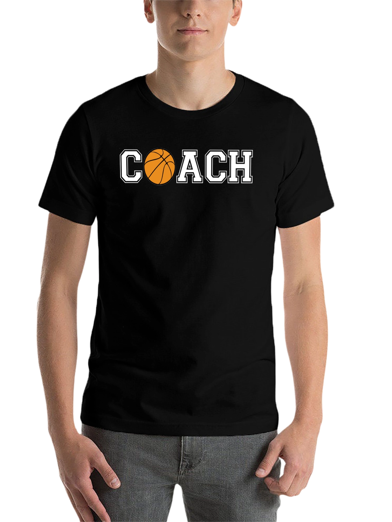 Black Coach Basketball Graphic T-Shirt view 7