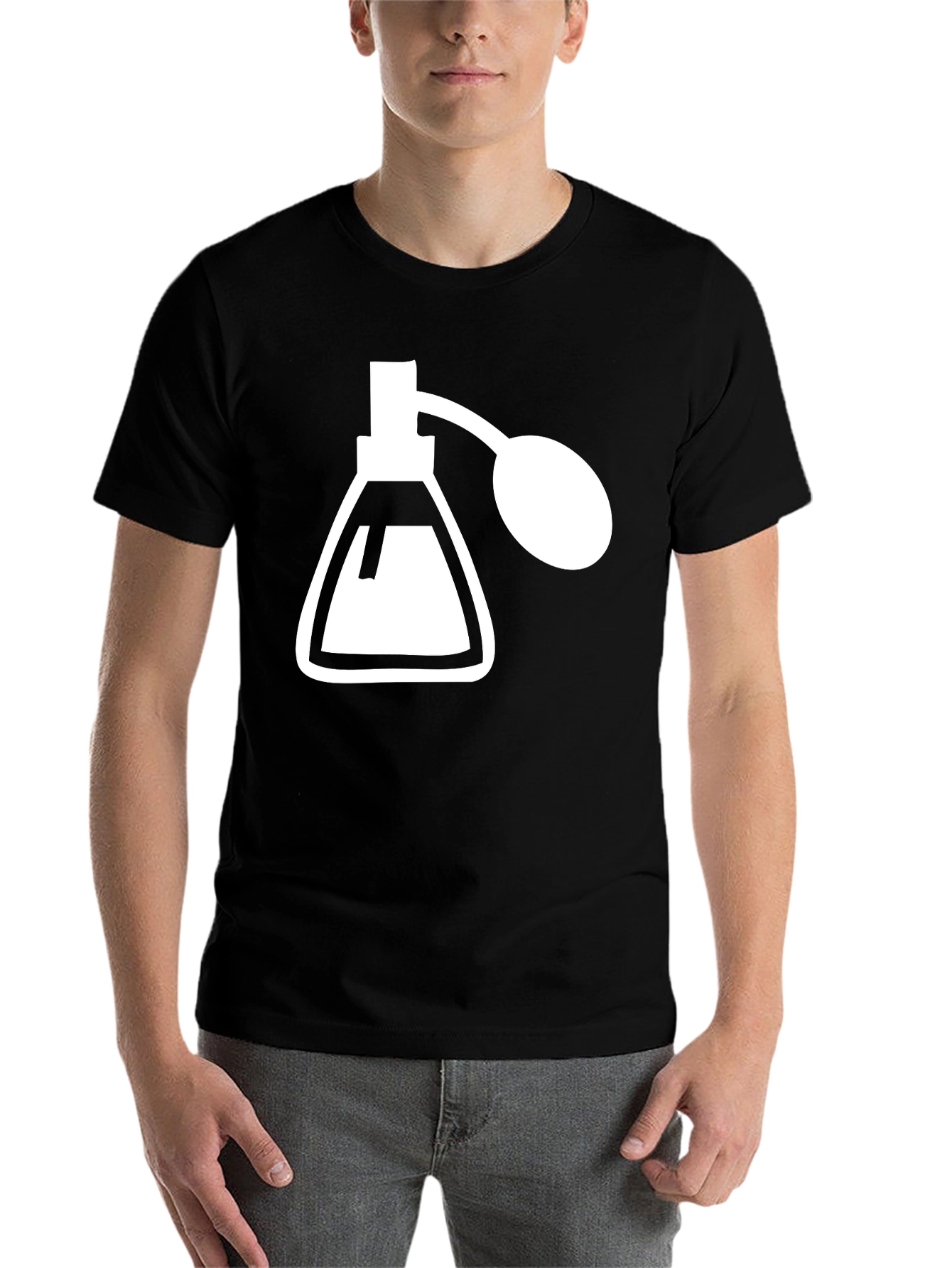Black Perfume Atomizer T-Shirt - Stylish & Unique Design view 7
