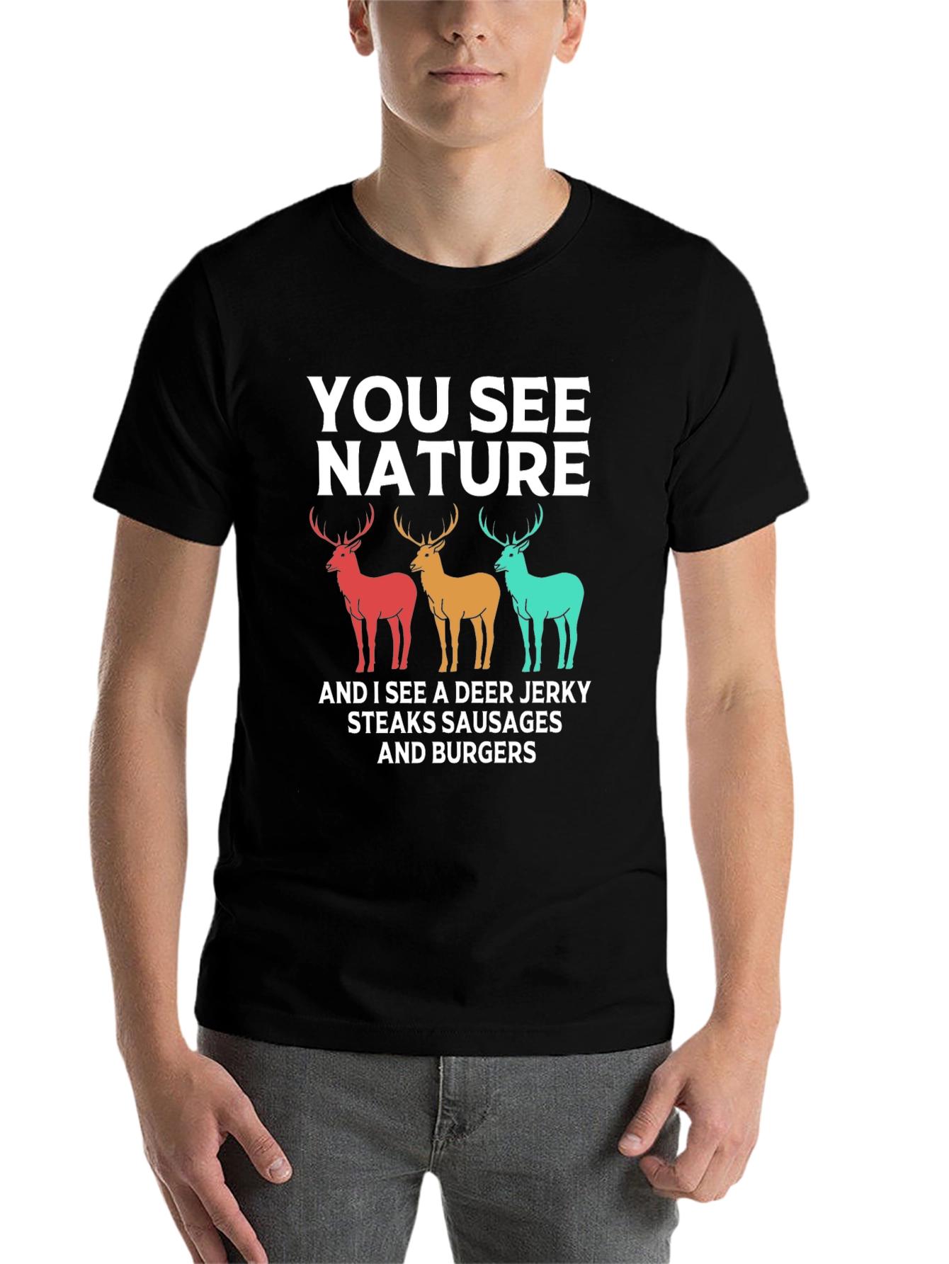 Black Deer Jerky T-Shirt - Hunting Season Tee view 7