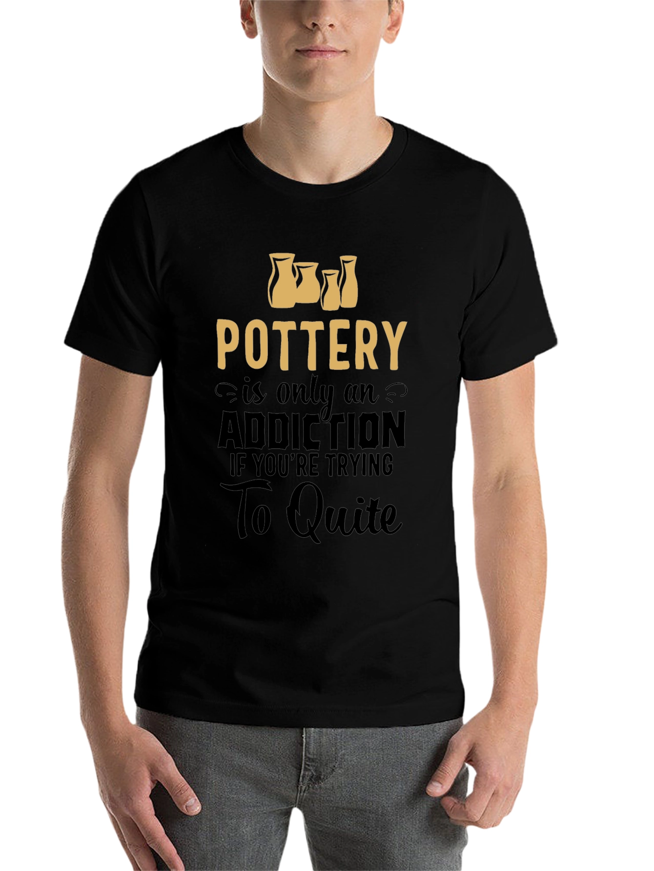 Black Pottery Addiction Graphic Tee - Unisex T-Shirt view 7