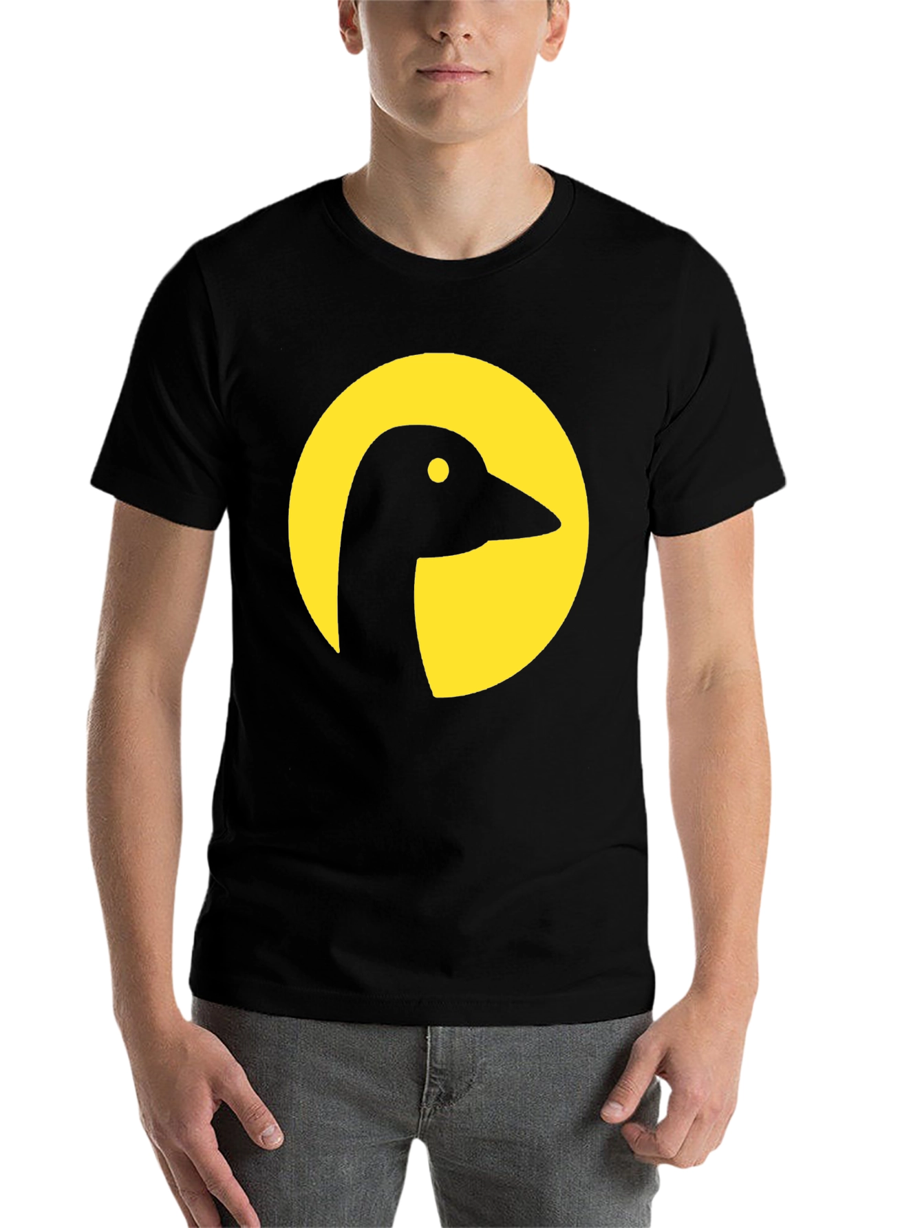 Black Goose Silhouette Graphic Tee - Black Cotton Blend view 7