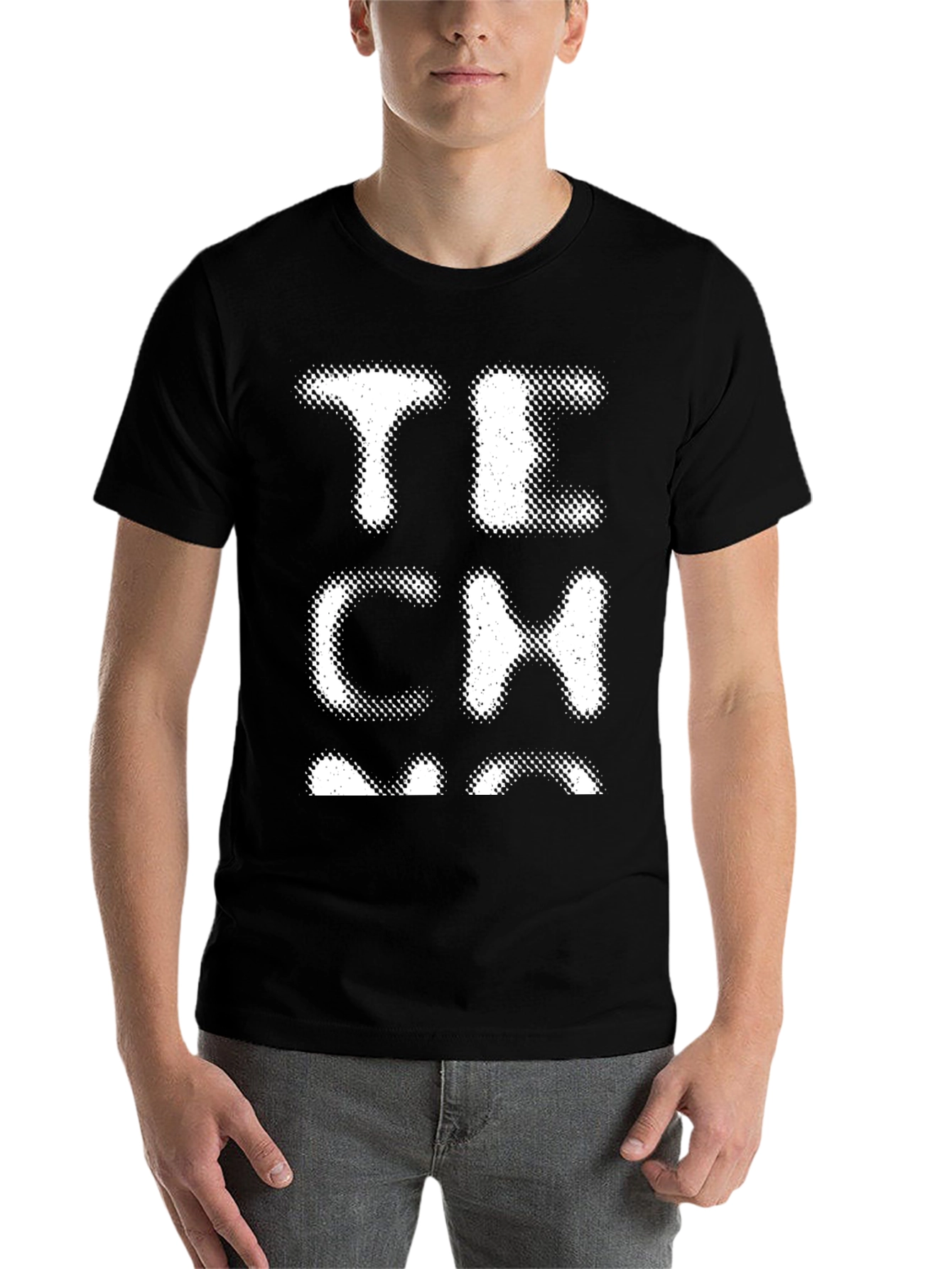Black Tech T-Shirt Black Novelty Tee view 7