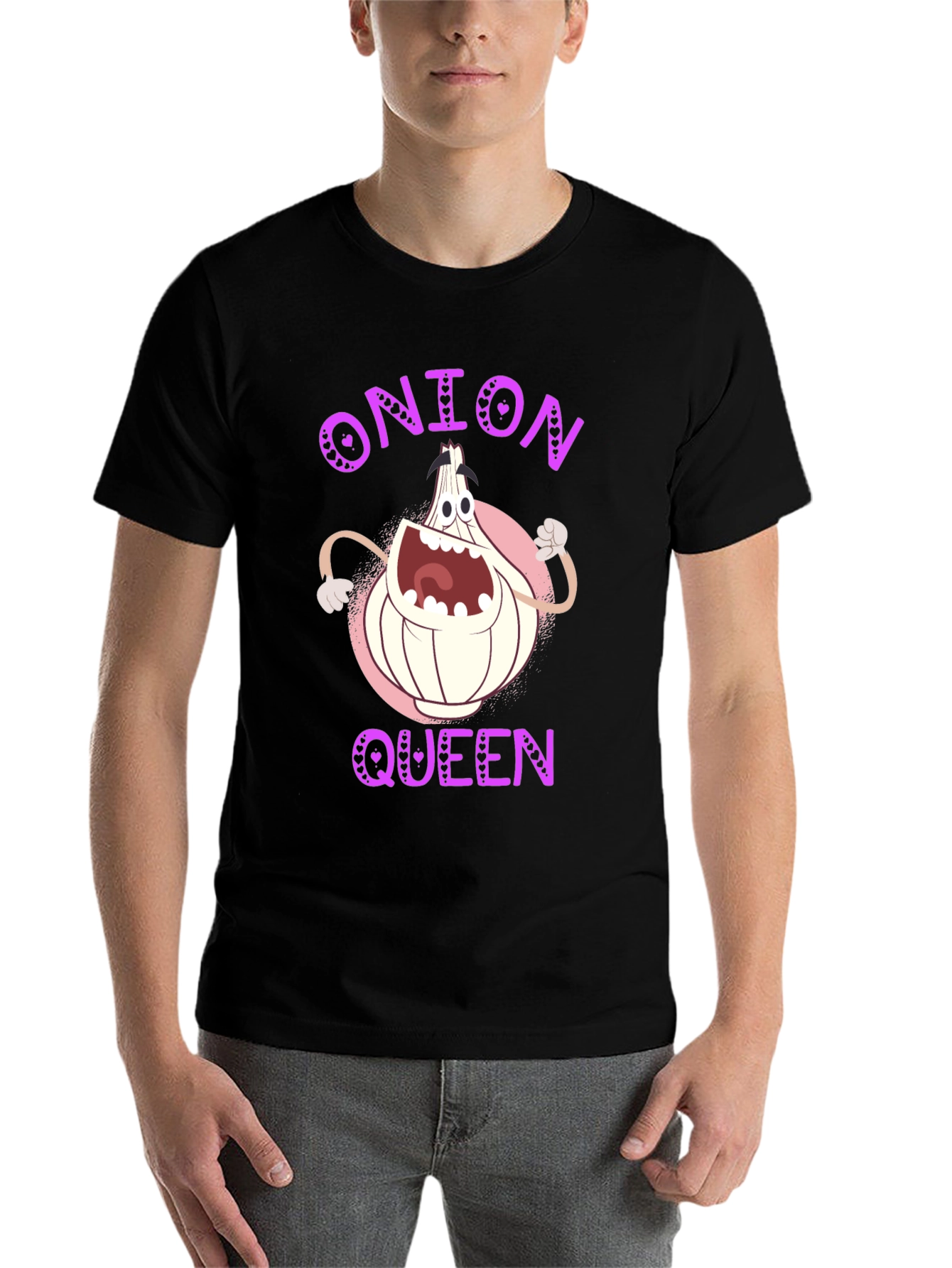 Black Onion Queen T-Shirt - Funny Graphic Tee view 7