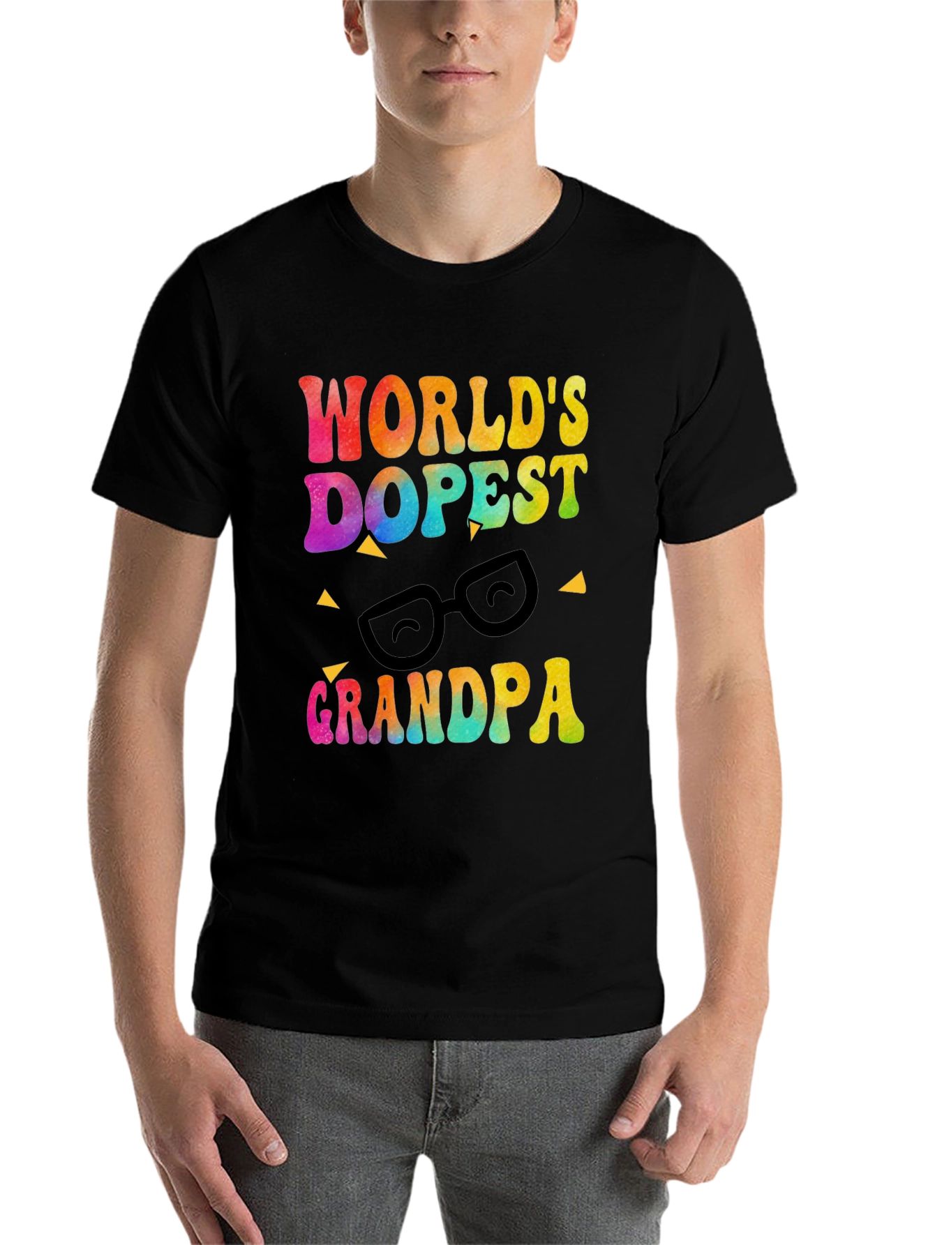 Black World's Dopest Grandpa T-Shirt view 7