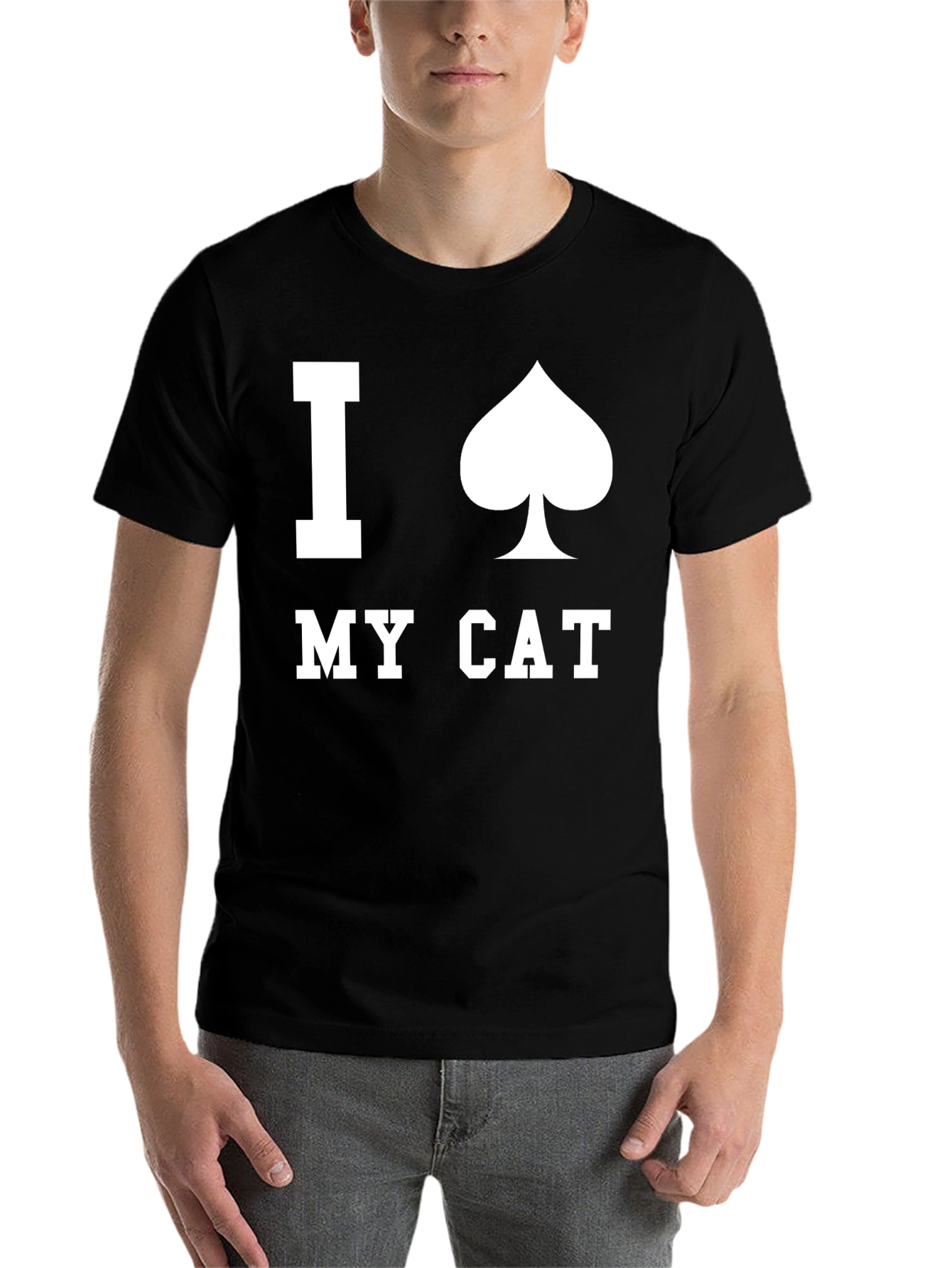 Black I Spade My Cat T-Shirt - Funny Graphic Tee view 7