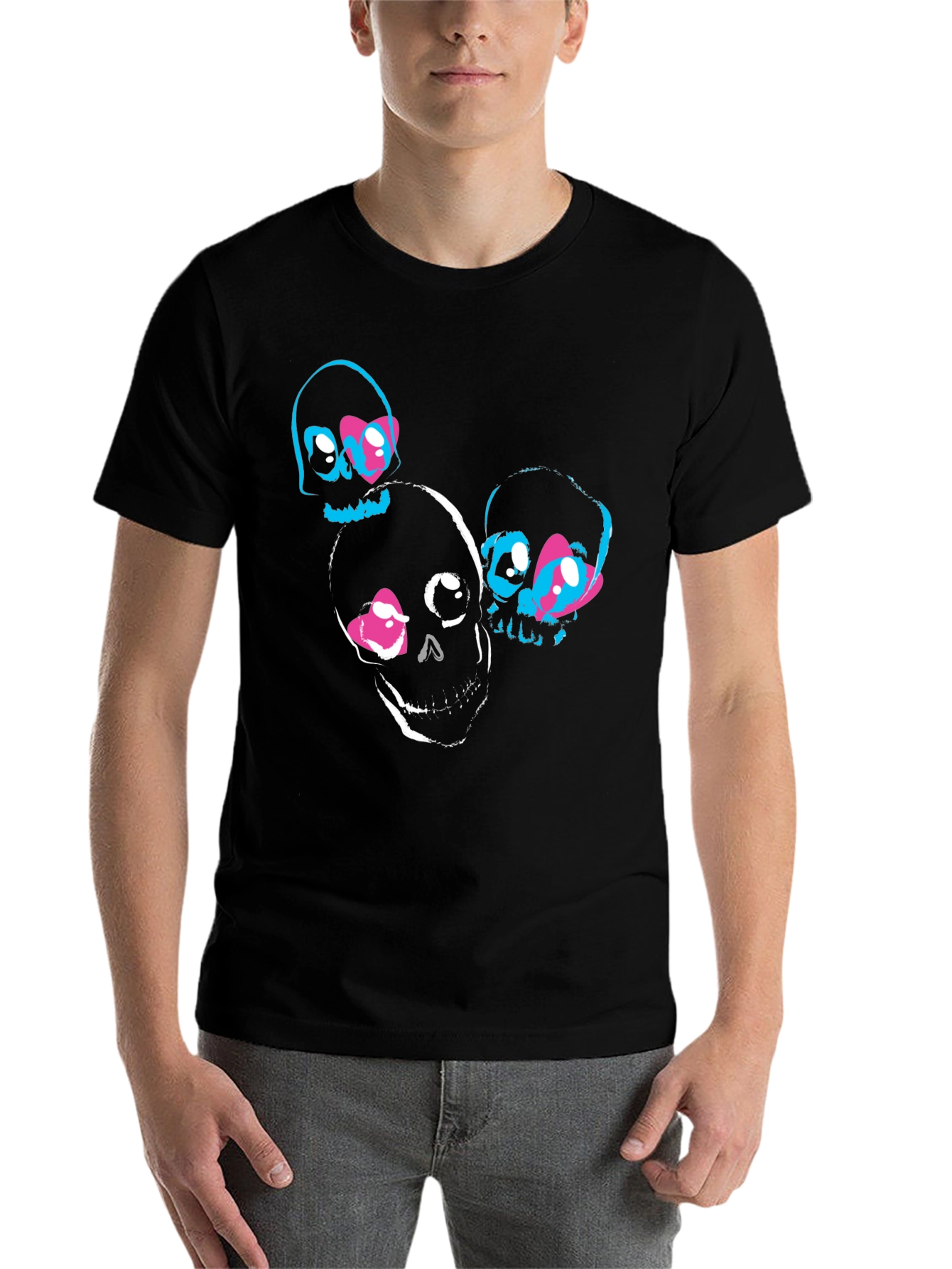 Black Skull Graphic T-Shirt - Trendy & Unique Design view 7
