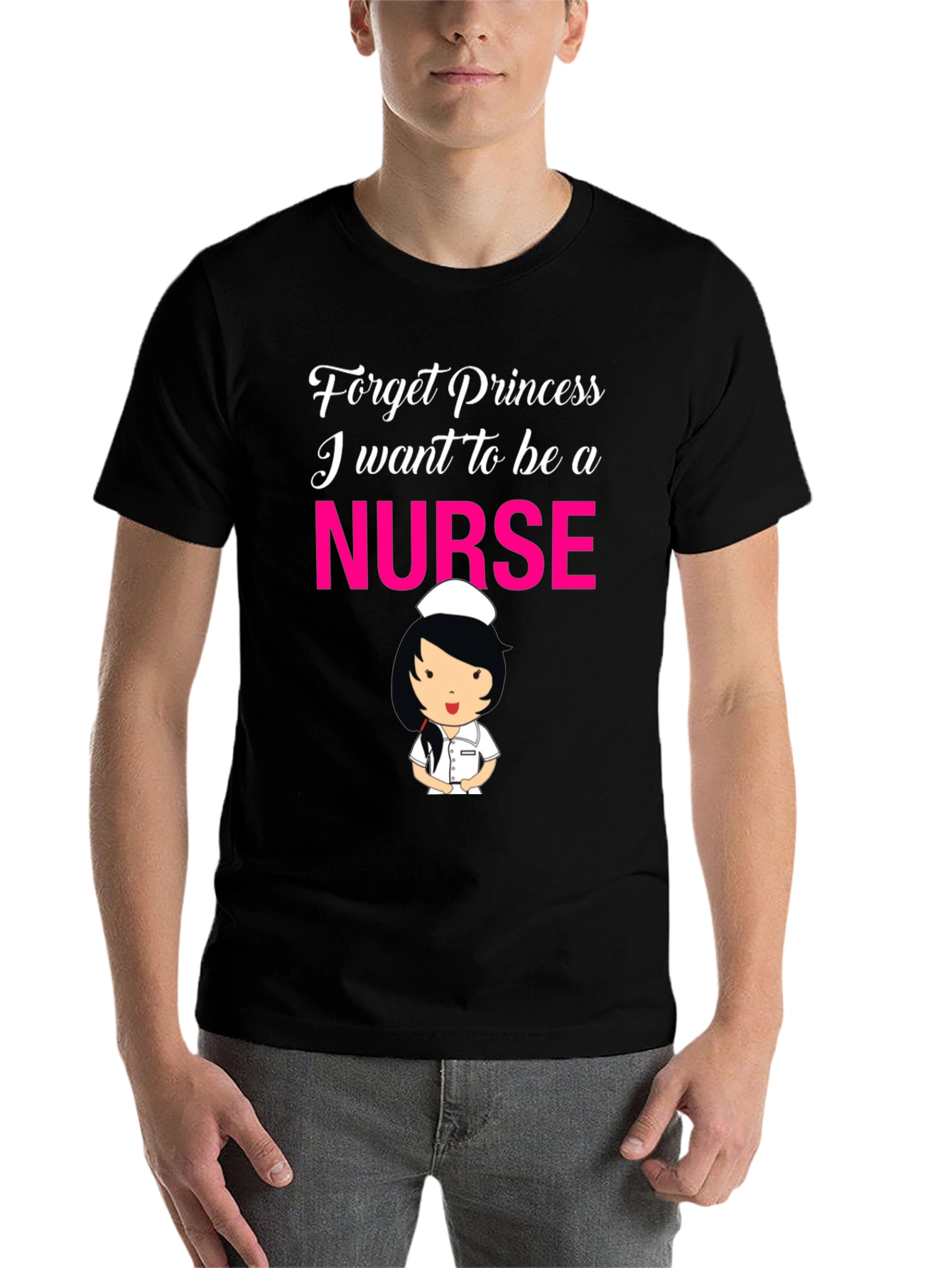 Black Forget Princess Nurse T-Shirt view 7