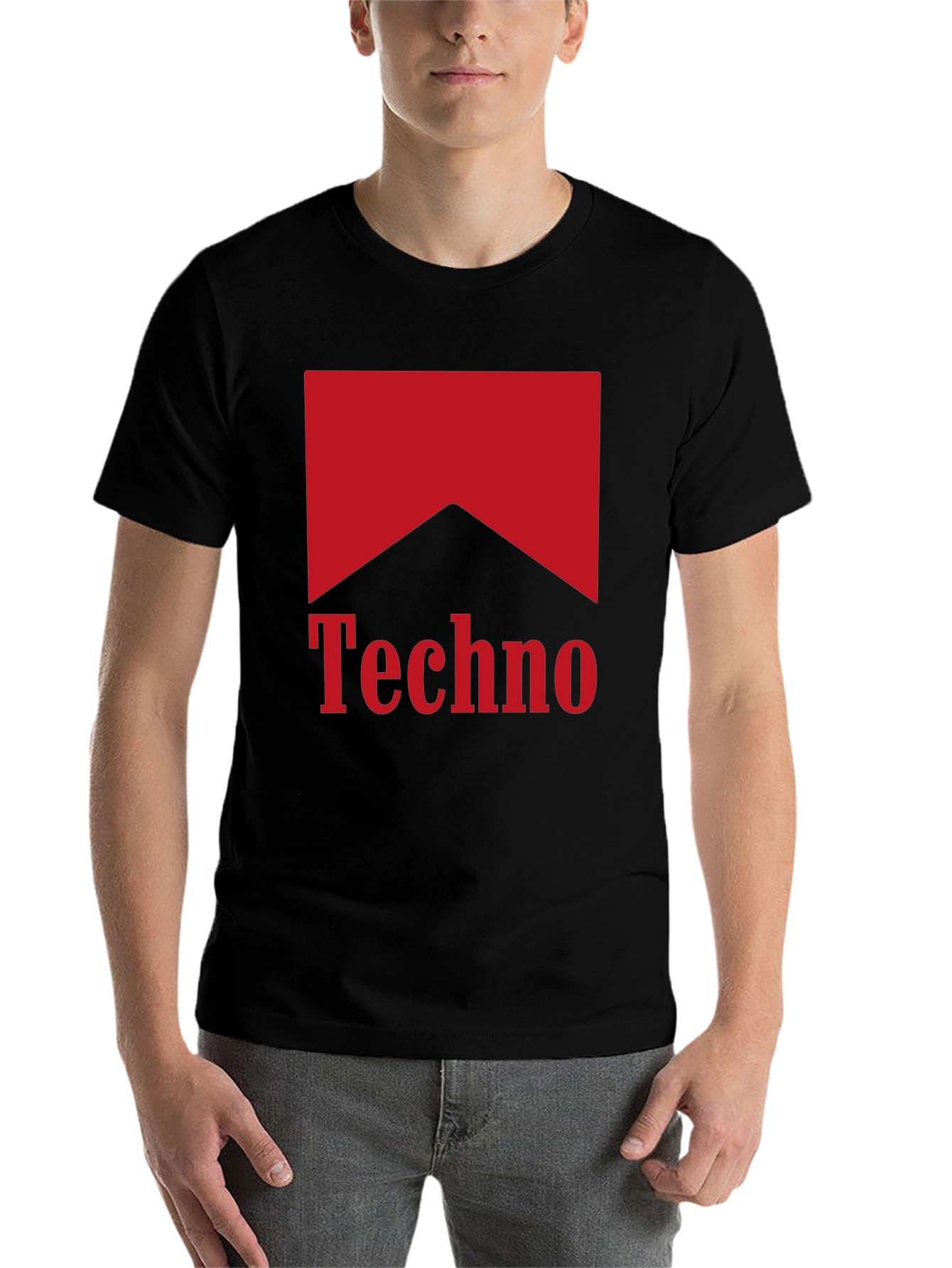 Black Techno Marlboro Style T-Shirt view 7