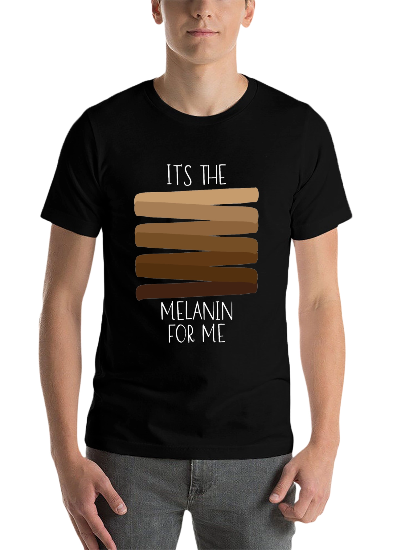 Black It's the Melanin for Me Graphic T-Shirt view 7