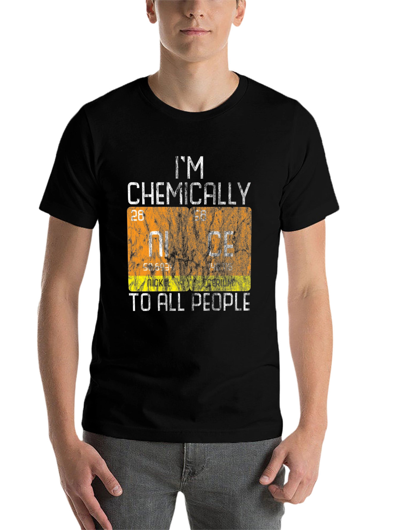 Black Chemically Nice T-Shirt - Science Pun Tee view 7