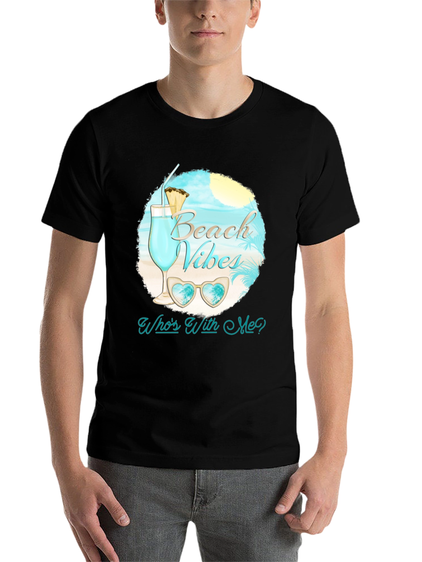 Black Beach Vibes Graphic Tee - Summer Ready! view 7