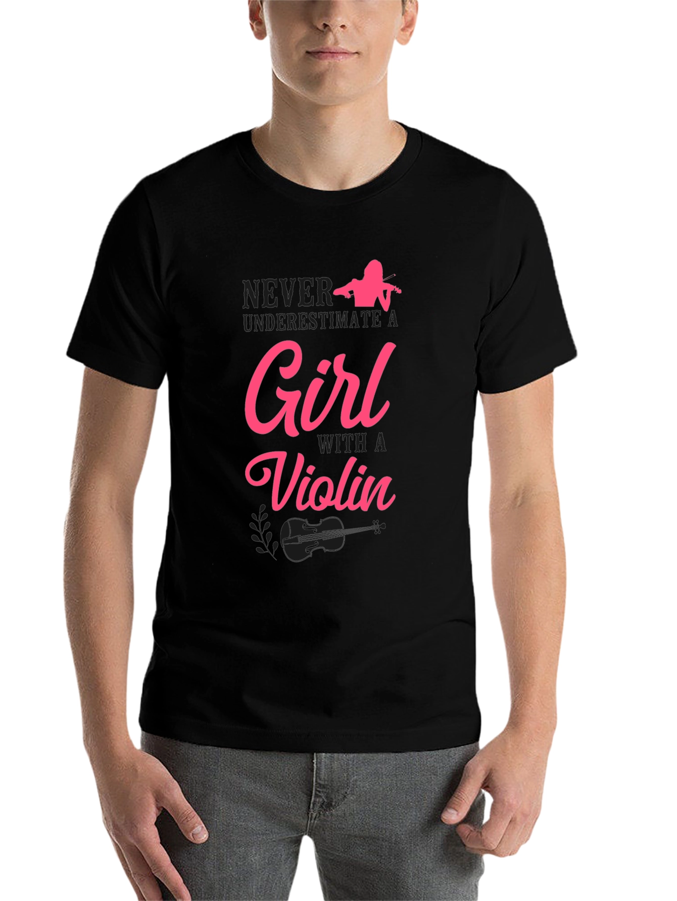 Black Girl with a Violin Graphic T-Shirt view 7
